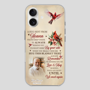 “A Hug Sent From Heaven” Grandpa Memorial Phone Case – Forever in My Heart - 89Prints