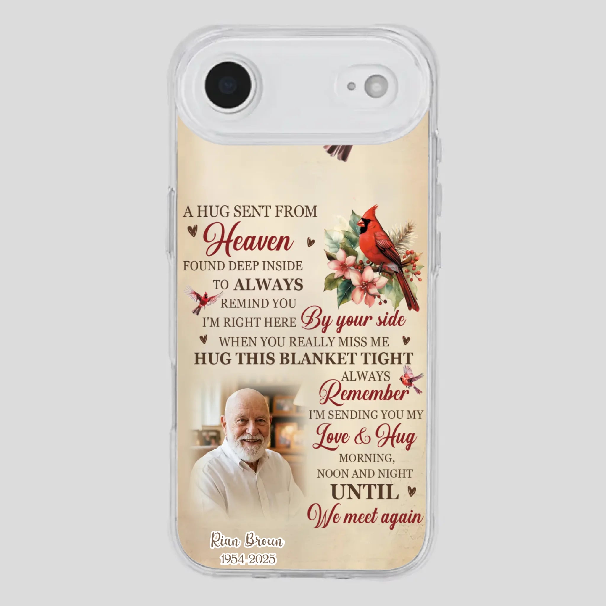 “A Hug Sent From Heaven” Grandpa Memorial Phone Case – Forever in My Heart - 89Prints