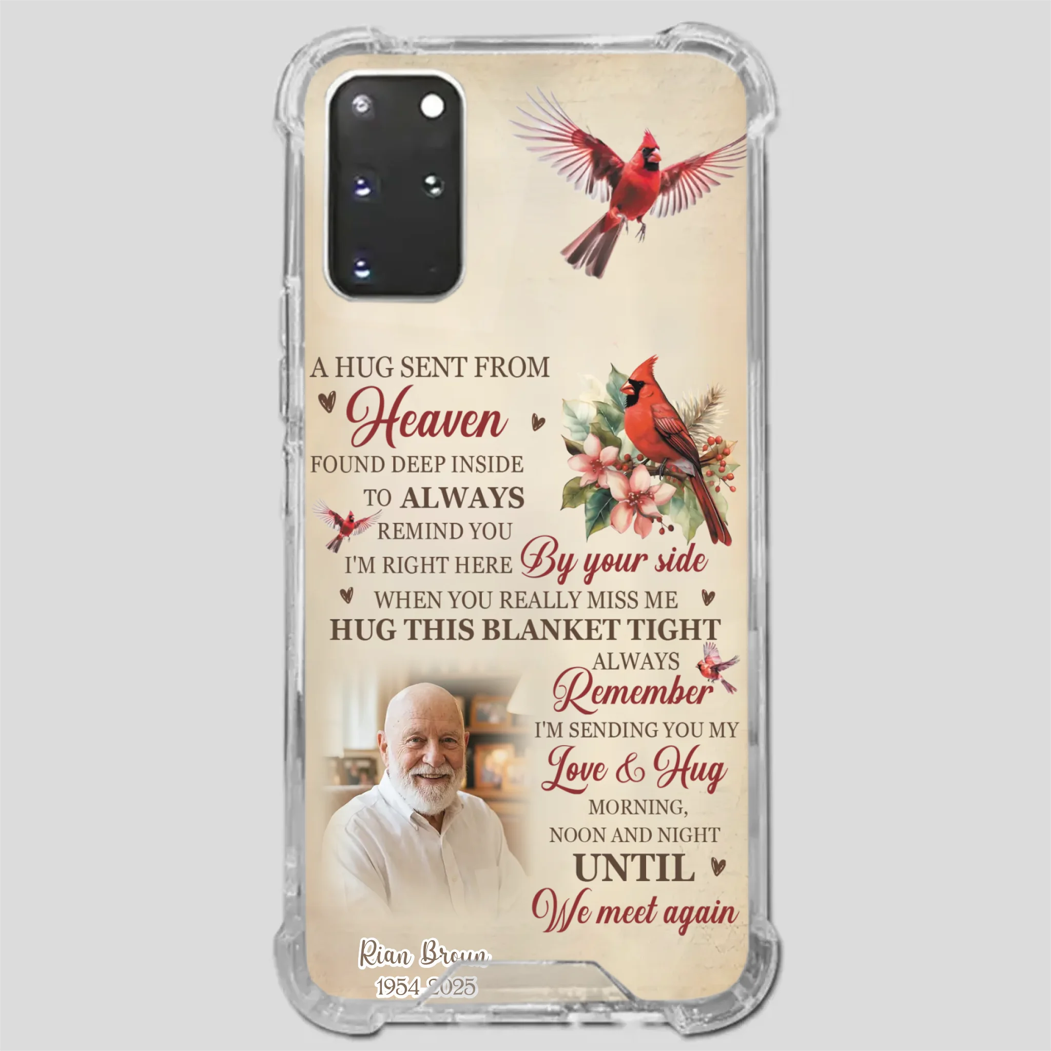 “A Hug Sent From Heaven” Grandpa Memorial Phone Case – Forever in My Heart - 89Prints