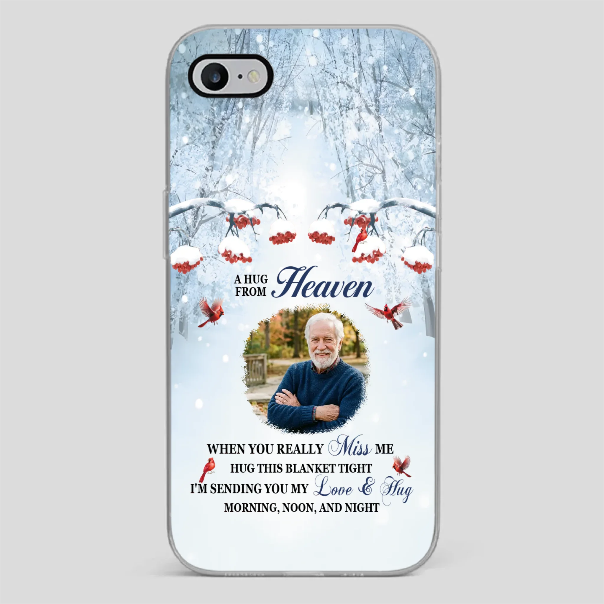 Custom A Hug From Heaven Phone Case for Grandpa – A Loving Memory Gift - 89Prints
