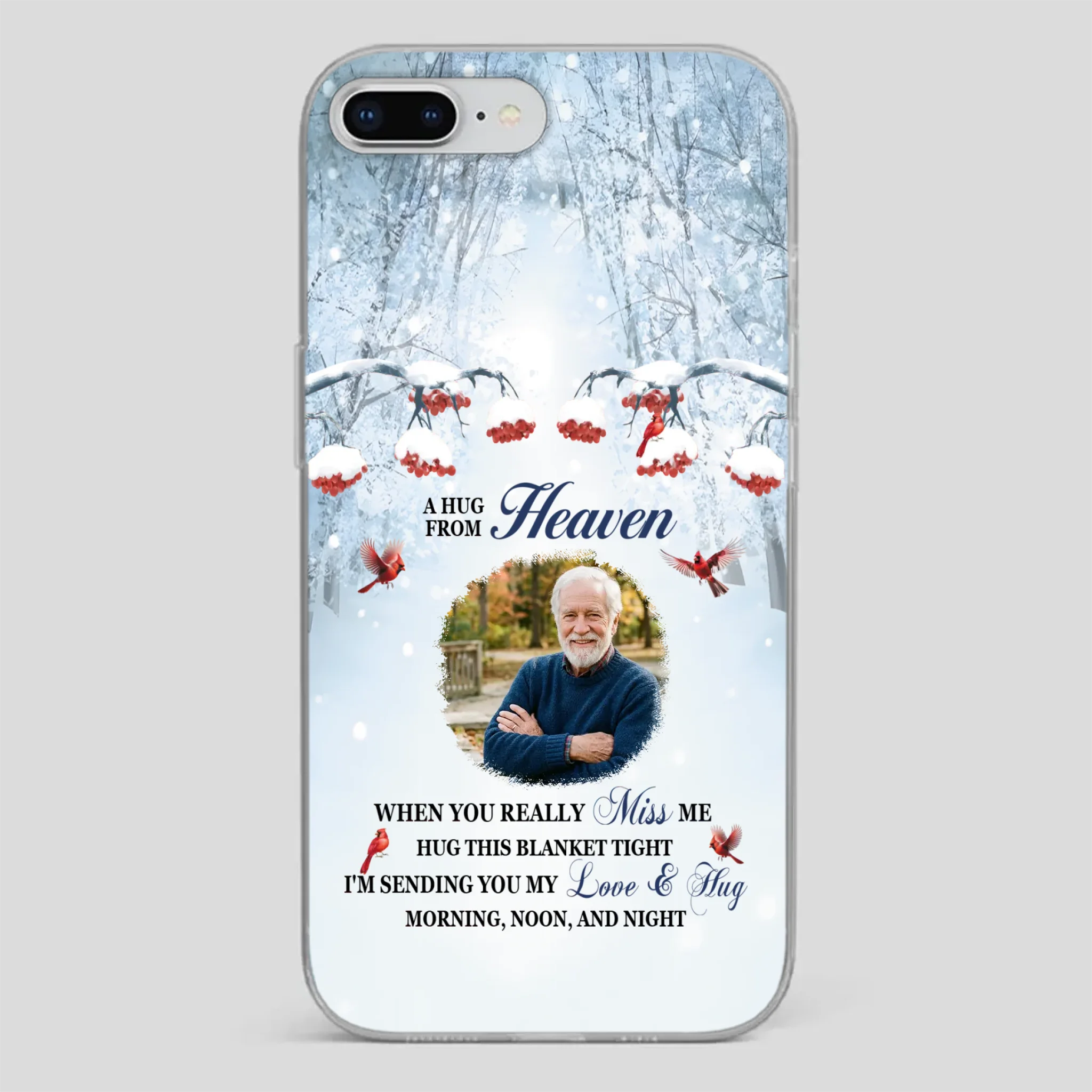 Custom A Hug From Heaven Phone Case for Grandpa – A Loving Memory Gift - 89Prints