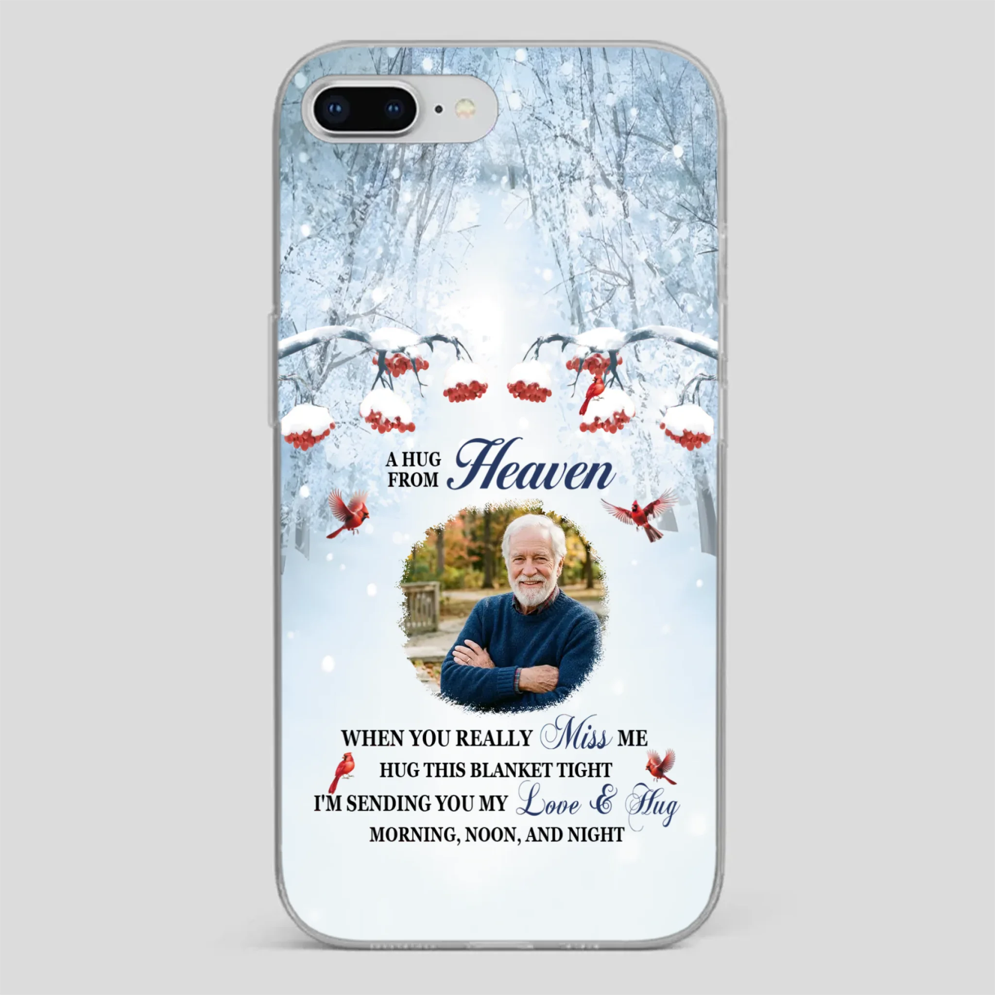 Custom A Hug From Heaven Phone Case for Grandpa – A Loving Memory Gift - 89Prints
