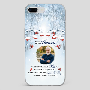 Custom A Hug From Heaven Phone Case for Grandpa – A Loving Memory Gift - 89Prints