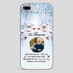 Custom A Hug From Heaven Phone Case for Grandpa – A Loving Memory Gift - 89Prints