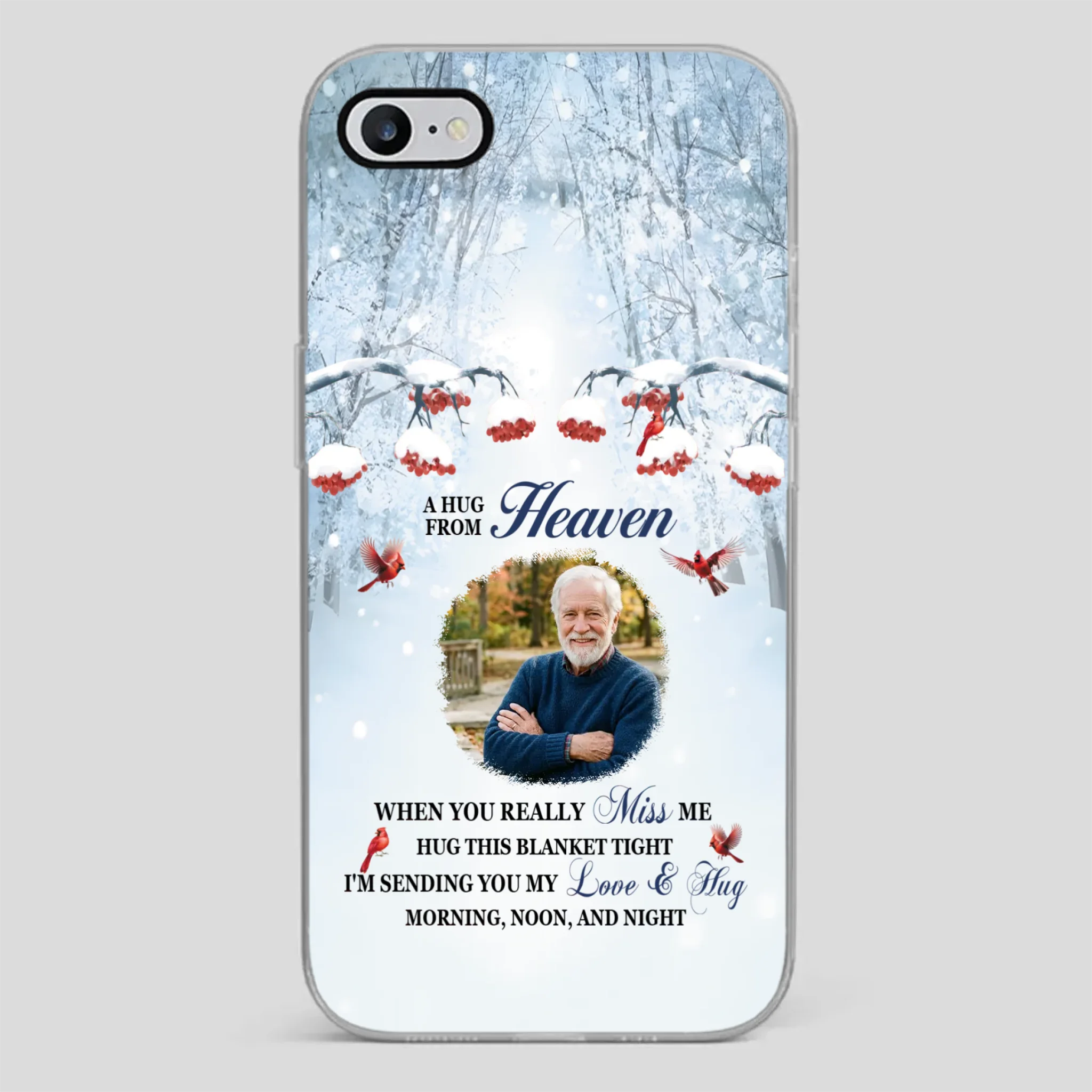 Custom A Hug From Heaven Phone Case for Grandpa – A Loving Memory Gift - 89Prints