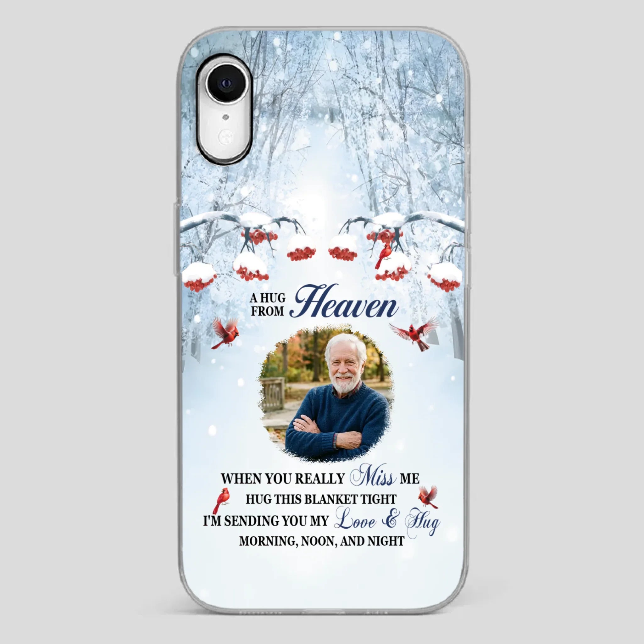 Custom A Hug From Heaven Phone Case for Grandpa – A Loving Memory Gift - 89Prints