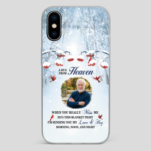 Custom A Hug From Heaven Phone Case for Grandpa – A Loving Memory Gift - 89Prints