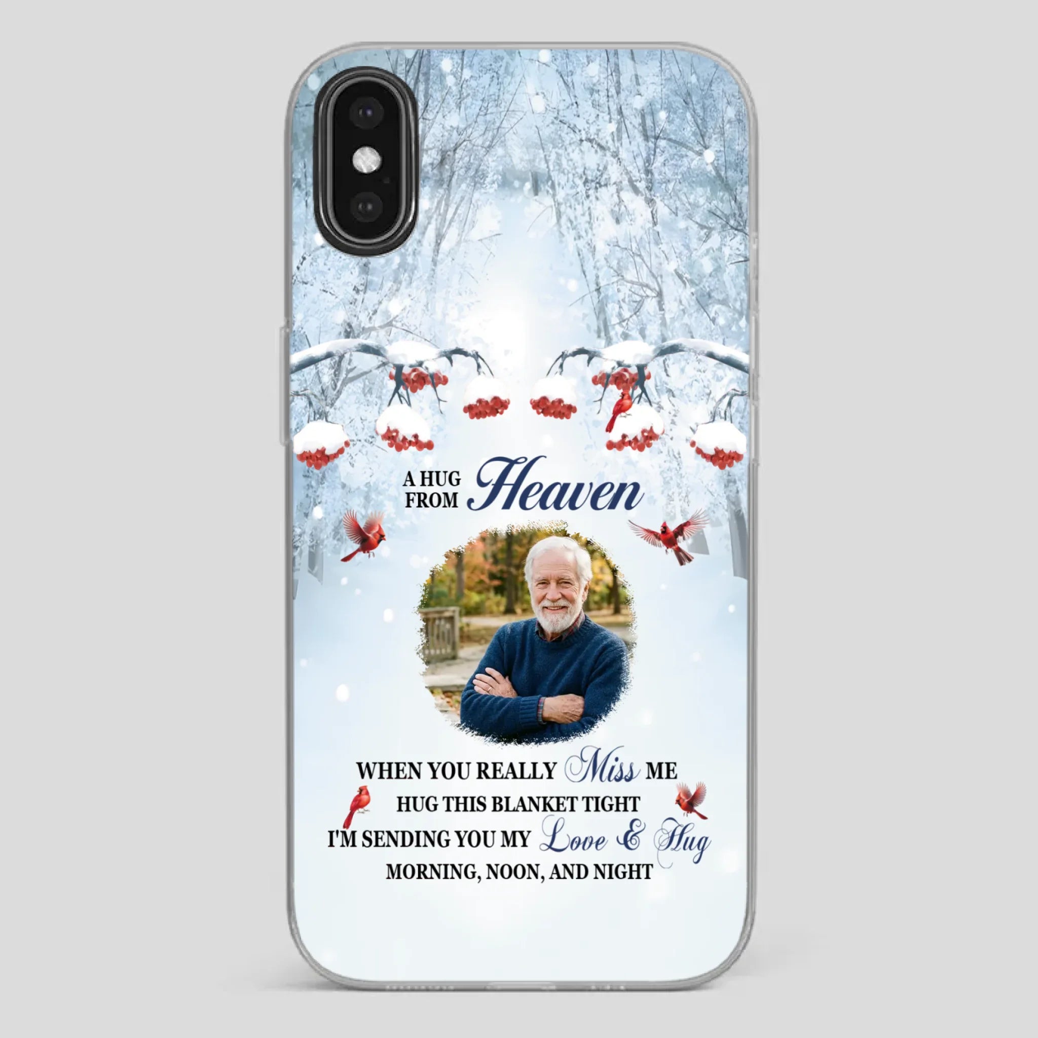Custom A Hug From Heaven Phone Case for Grandpa – A Loving Memory Gift - 89Prints