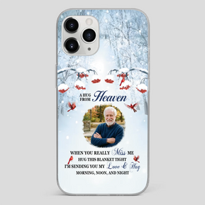 Custom A Hug From Heaven Phone Case for Grandpa – A Loving Memory Gift - 89Prints