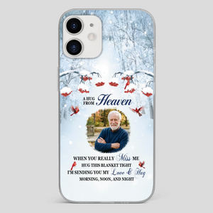 Custom A Hug From Heaven Phone Case for Grandpa – A Loving Memory Gift - 89Prints