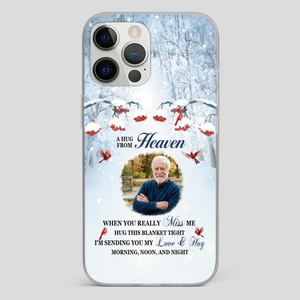 Custom A Hug From Heaven Phone Case for Grandpa – A Loving Memory Gift - 89Prints
