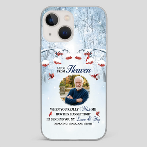 Custom A Hug From Heaven Phone Case for Grandpa – A Loving Memory Gift - 89Prints