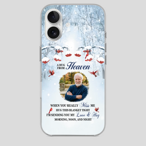 Custom A Hug From Heaven Phone Case for Grandpa – A Loving Memory Gift - 89Prints