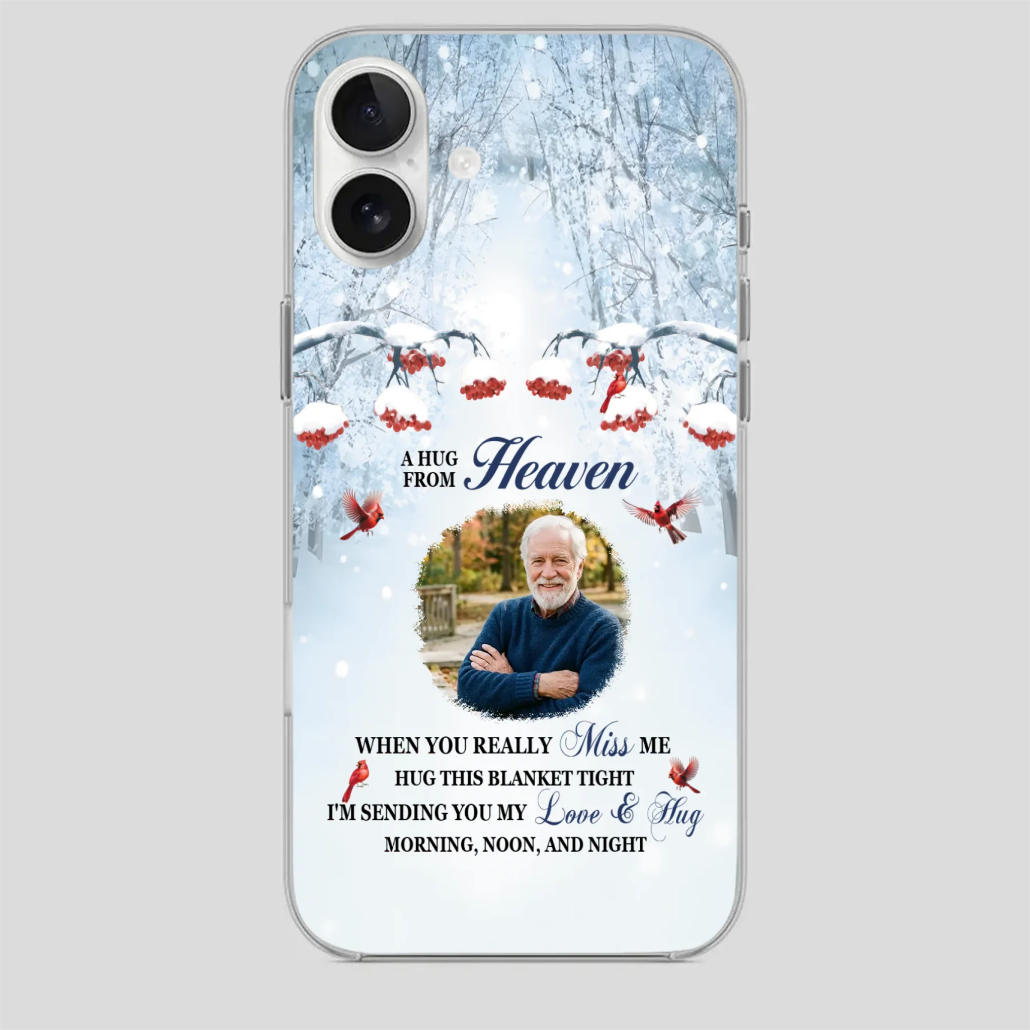 Custom A Hug From Heaven Phone Case for Grandpa – A Loving Memory Gift - 89Prints