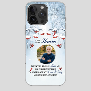 Custom A Hug From Heaven Phone Case for Grandpa – A Loving Memory Gift - 89Prints