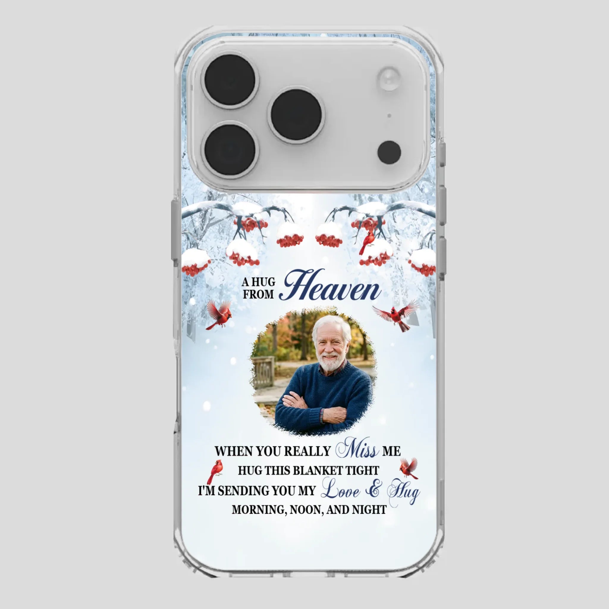 Custom A Hug From Heaven Phone Case for Grandpa – A Loving Memory Gift - 89Prints
