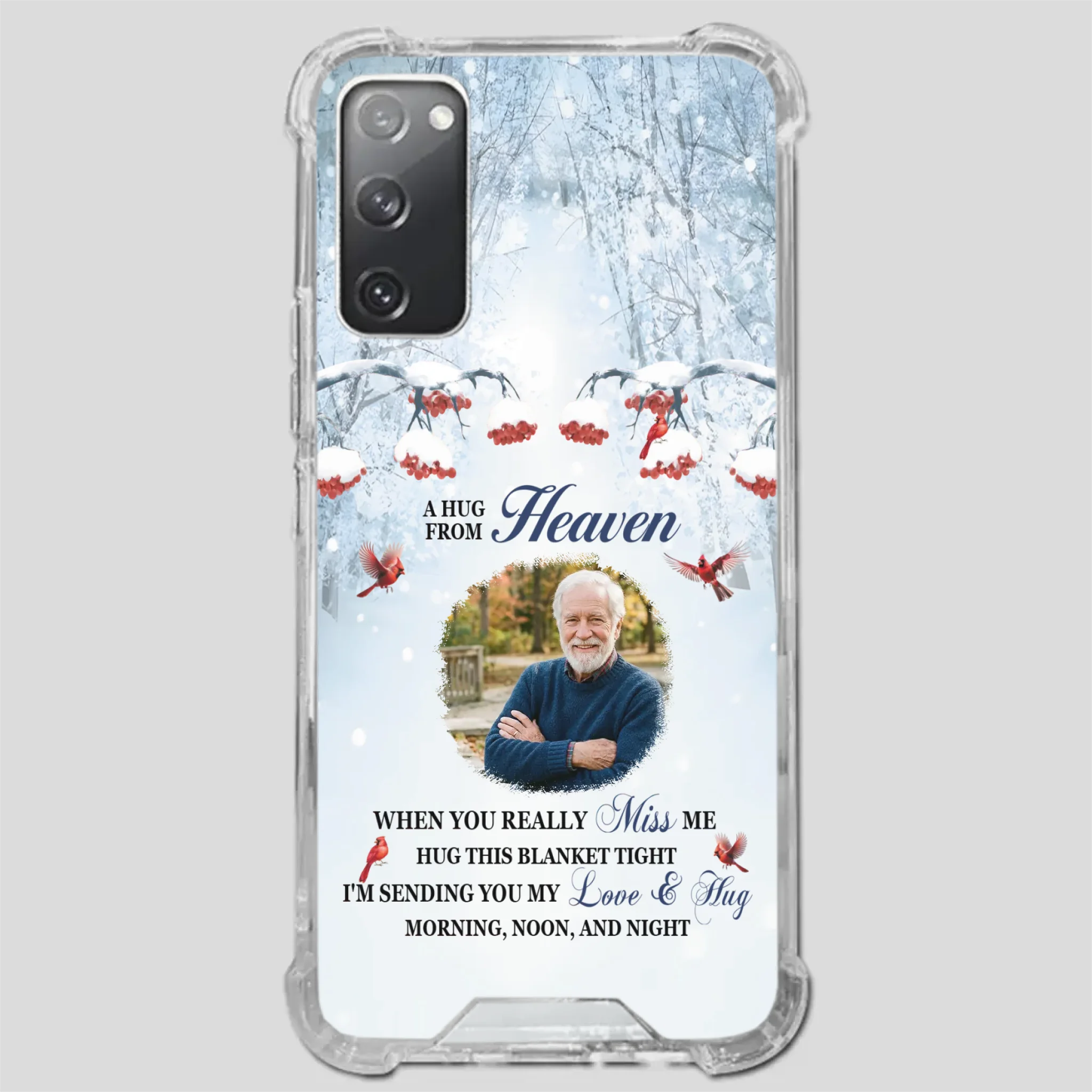 Custom A Hug From Heaven Phone Case for Grandpa – A Loving Memory Gift - 89Prints