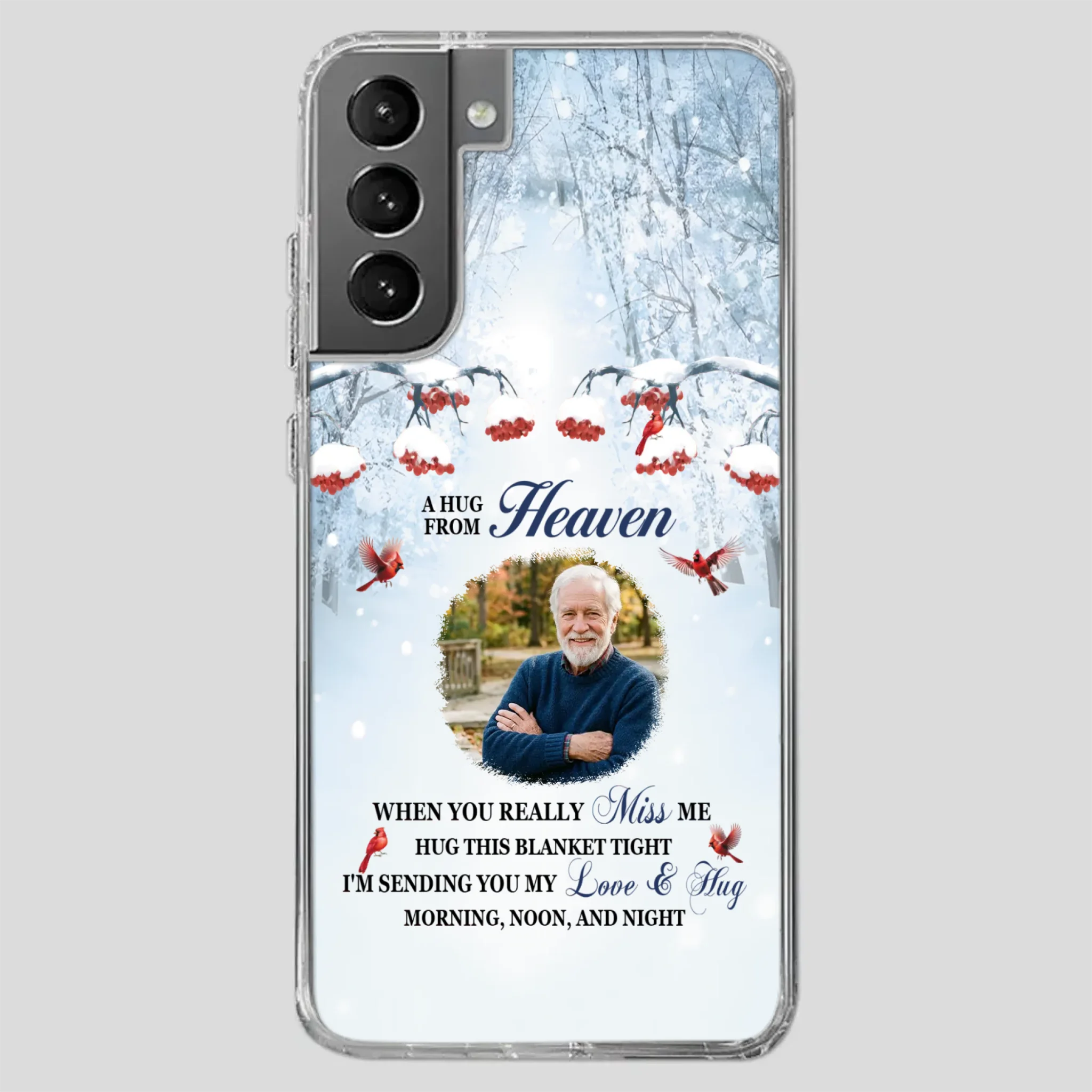 Custom A Hug From Heaven Phone Case for Grandpa – A Loving Memory Gift - 89Prints