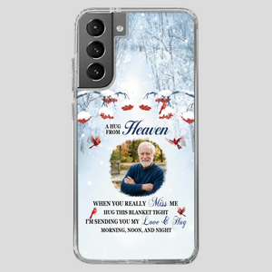 Custom A Hug From Heaven Phone Case for Grandpa – A Loving Memory Gift - 89Prints