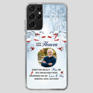 Custom A Hug From Heaven Phone Case for Grandpa – A Loving Memory Gift - 89Prints