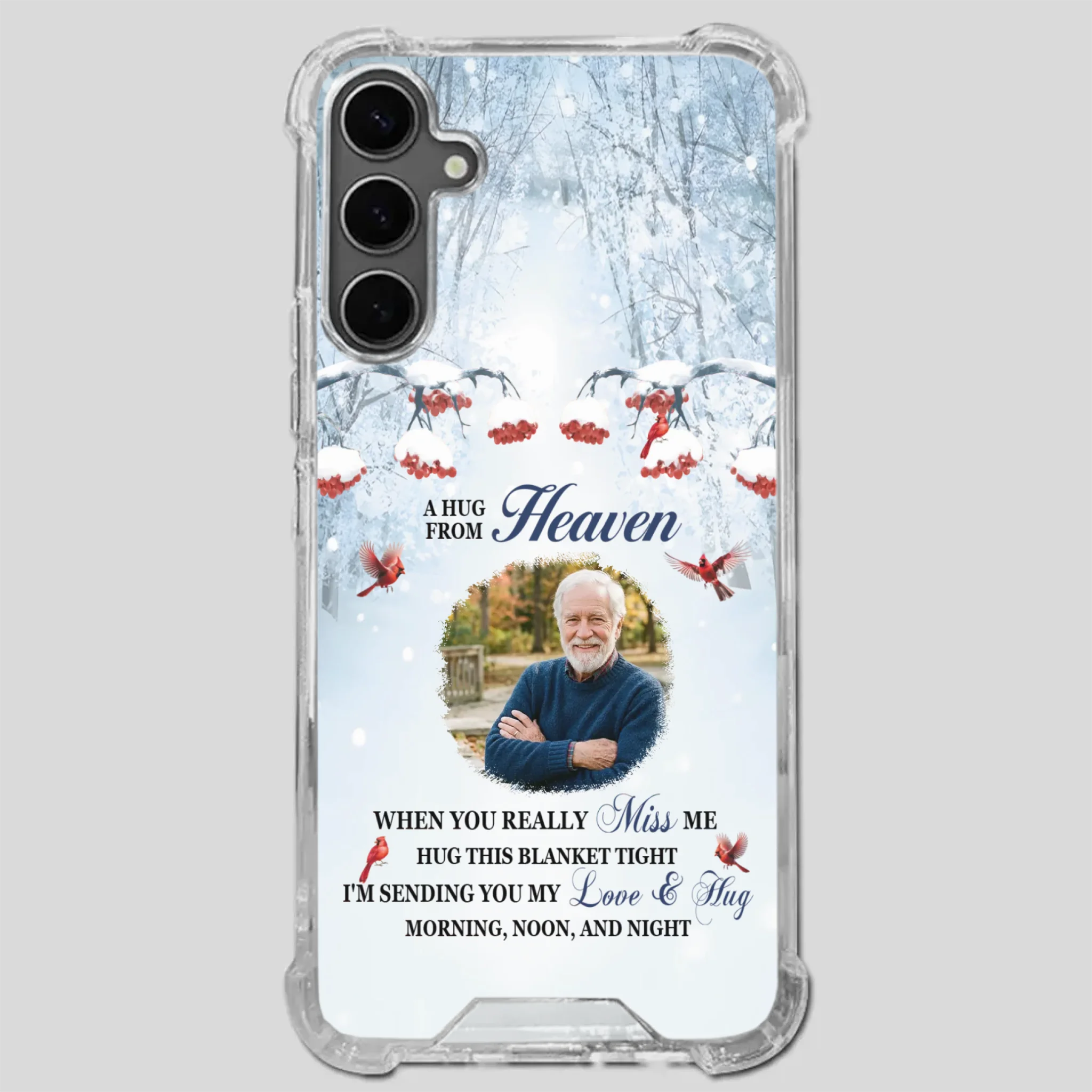 Custom A Hug From Heaven Phone Case for Grandpa – A Loving Memory Gift - 89Prints