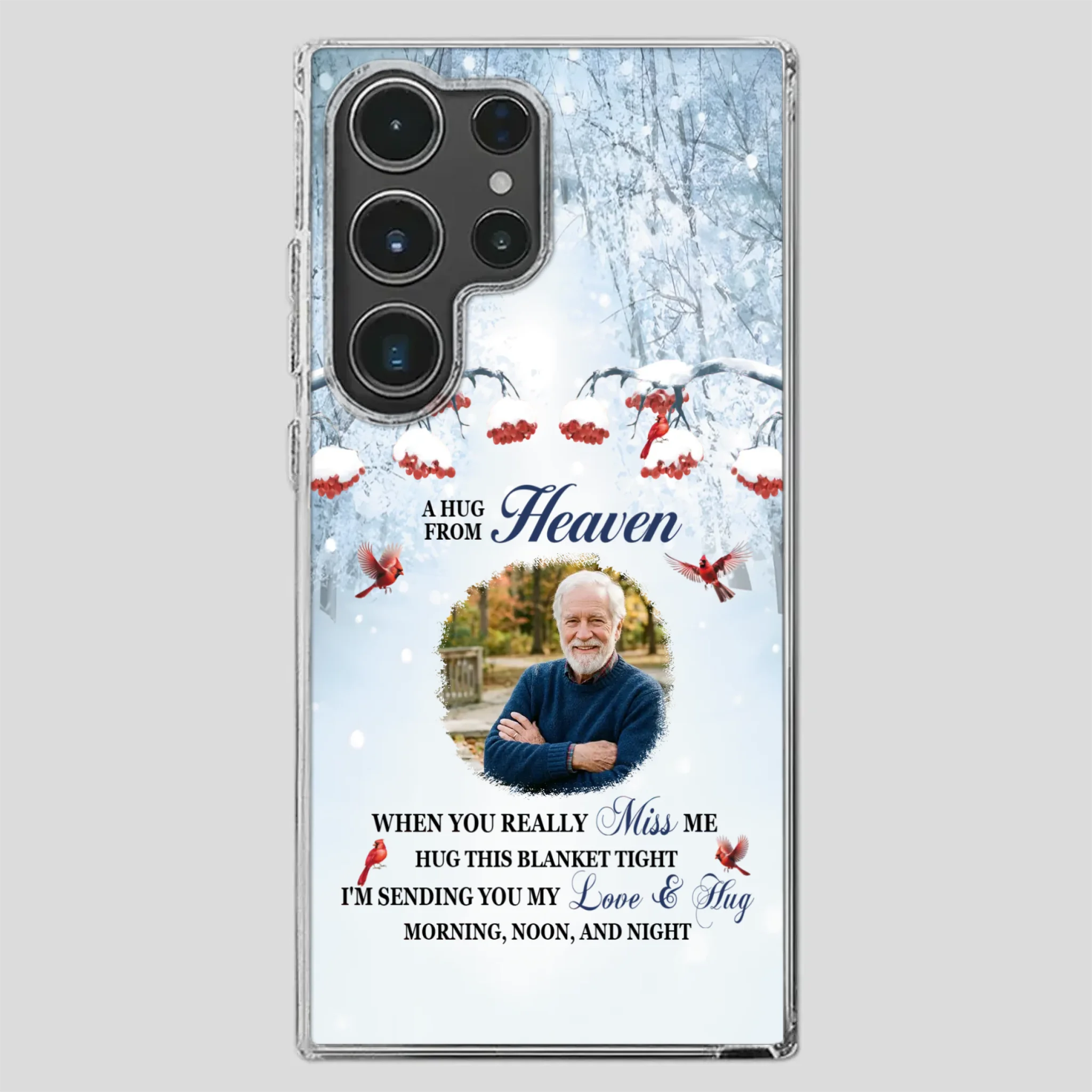 Custom A Hug From Heaven Phone Case for Grandpa – A Loving Memory Gift - 89Prints