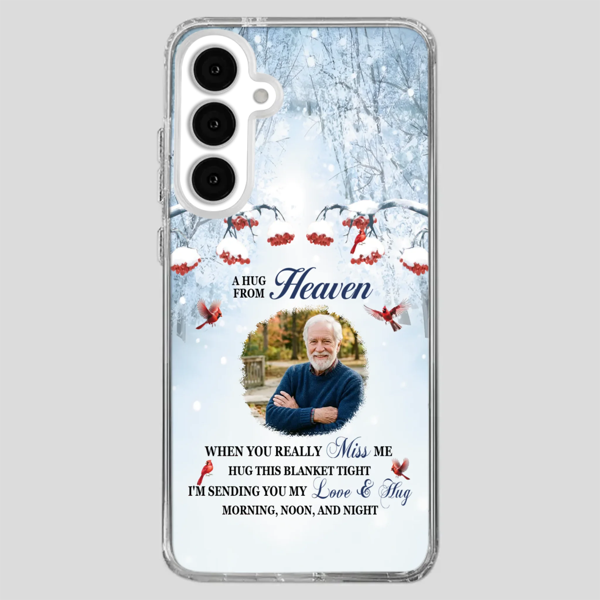 Custom A Hug From Heaven Phone Case for Grandpa – A Loving Memory Gift - 89Prints