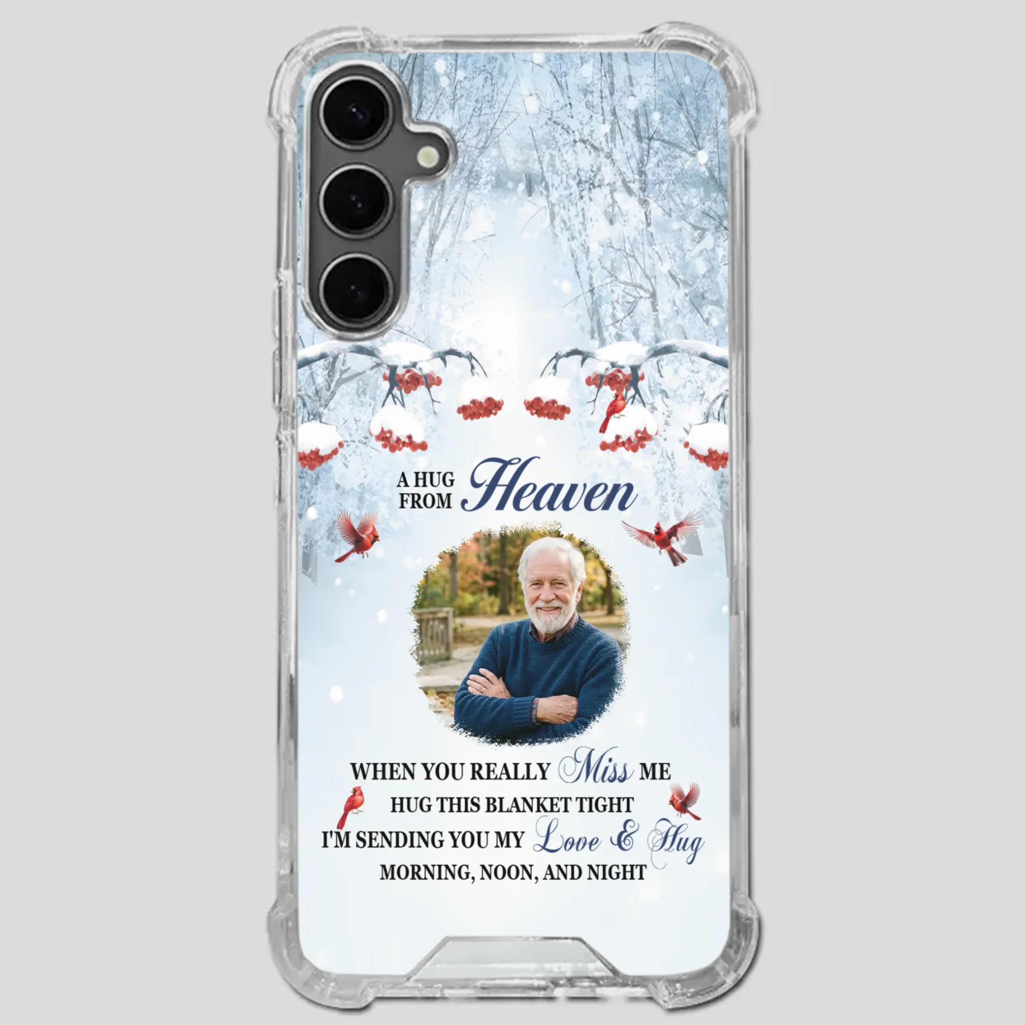 Custom A Hug From Heaven Phone Case for Grandpa – A Loving Memory Gift - 89Prints