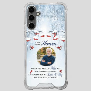 Custom A Hug From Heaven Phone Case for Grandpa – A Loving Memory Gift - 89Prints