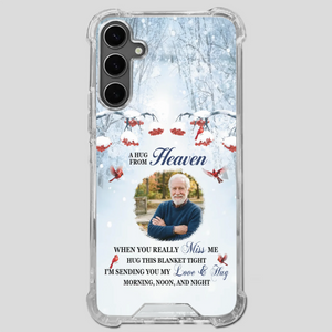 Custom A Hug From Heaven Phone Case for Grandpa – A Loving Memory Gift - 89Prints