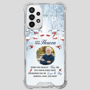 Custom A Hug From Heaven Phone Case for Grandpa – A Loving Memory Gift - 89Prints