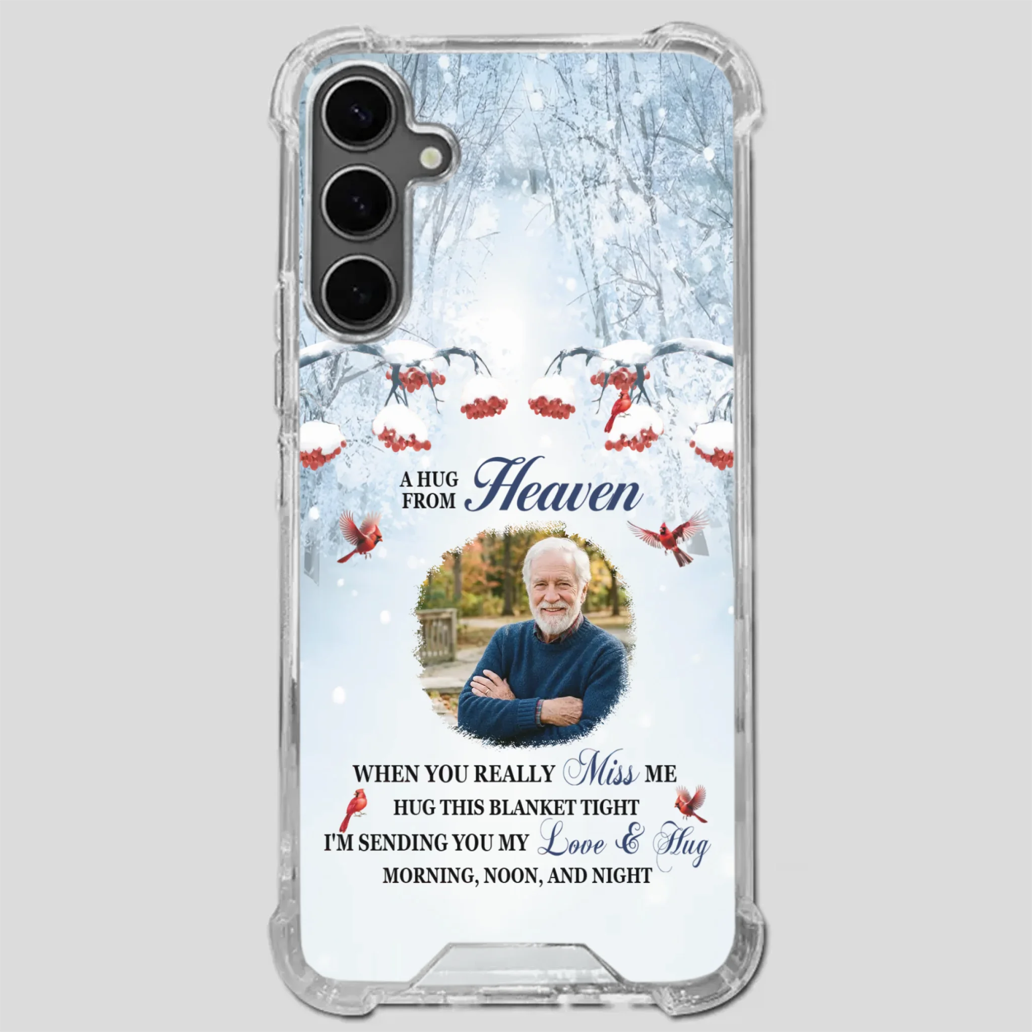 Custom A Hug From Heaven Phone Case for Grandpa – A Loving Memory Gift - 89Prints