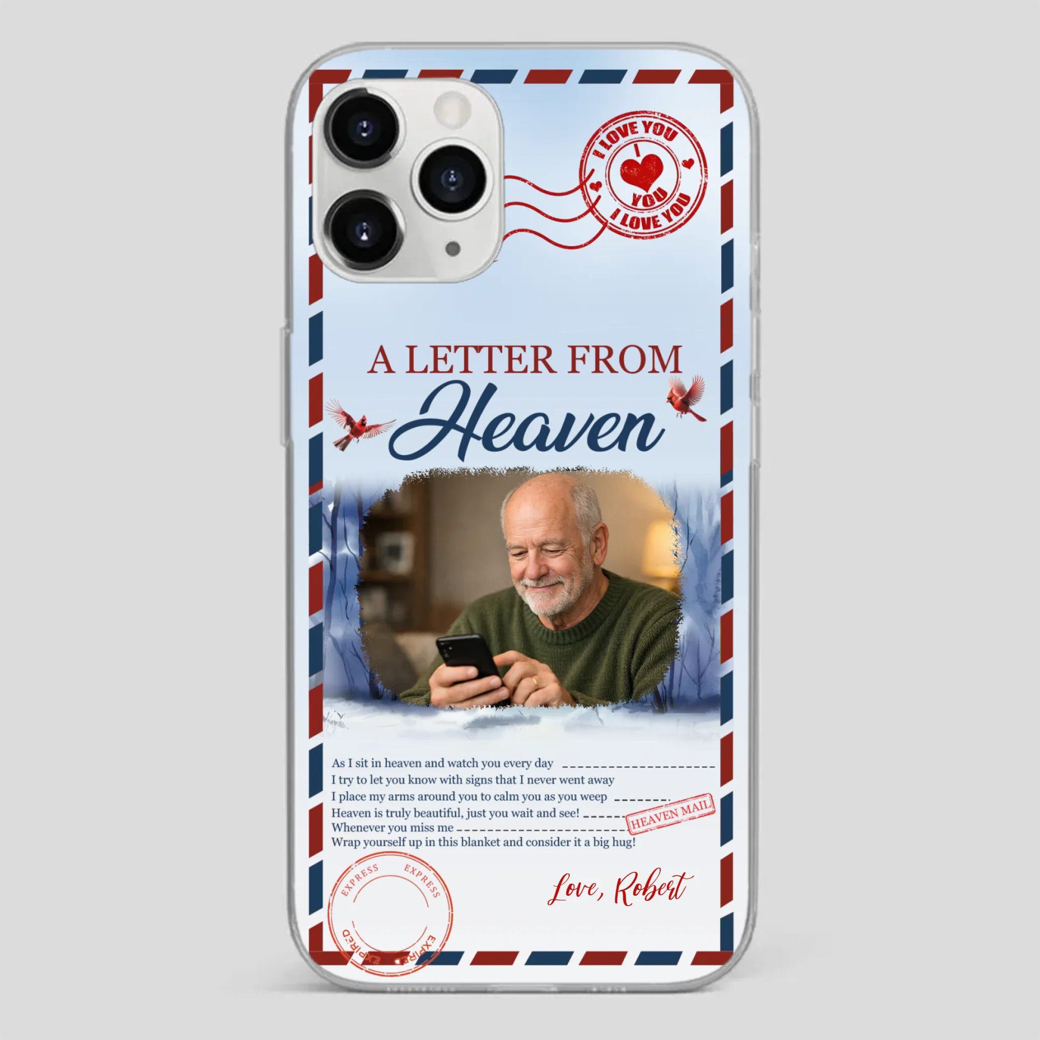 Grandpa “A Letter From Heaven” Phone Case – Custom Memorial Keepsake - 89Prints