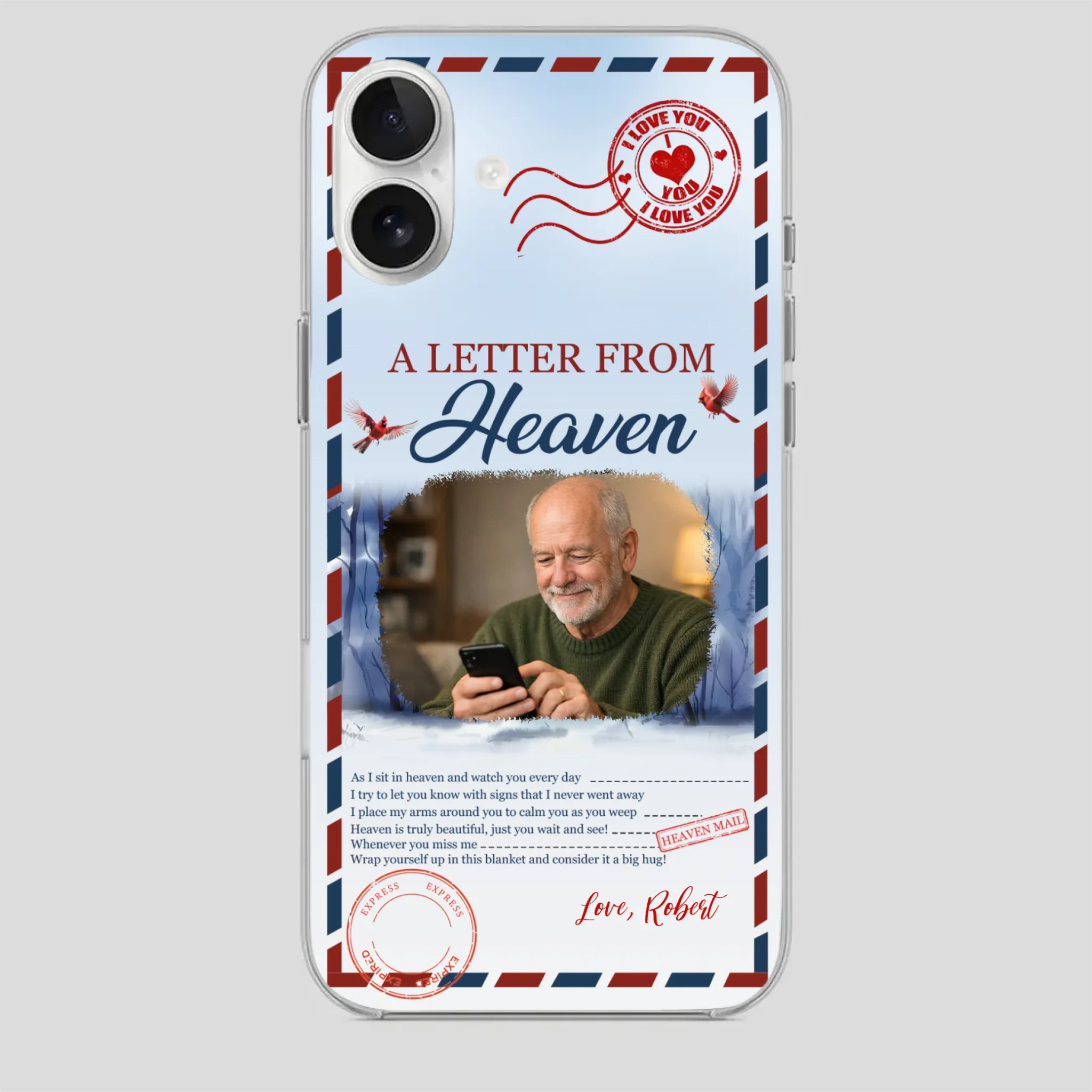 Grandpa “A Letter From Heaven” Phone Case – Custom Memorial Keepsake - 89Prints