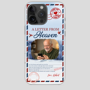 Grandpa “A Letter From Heaven” Phone Case – Custom Memorial Keepsake - 89Prints