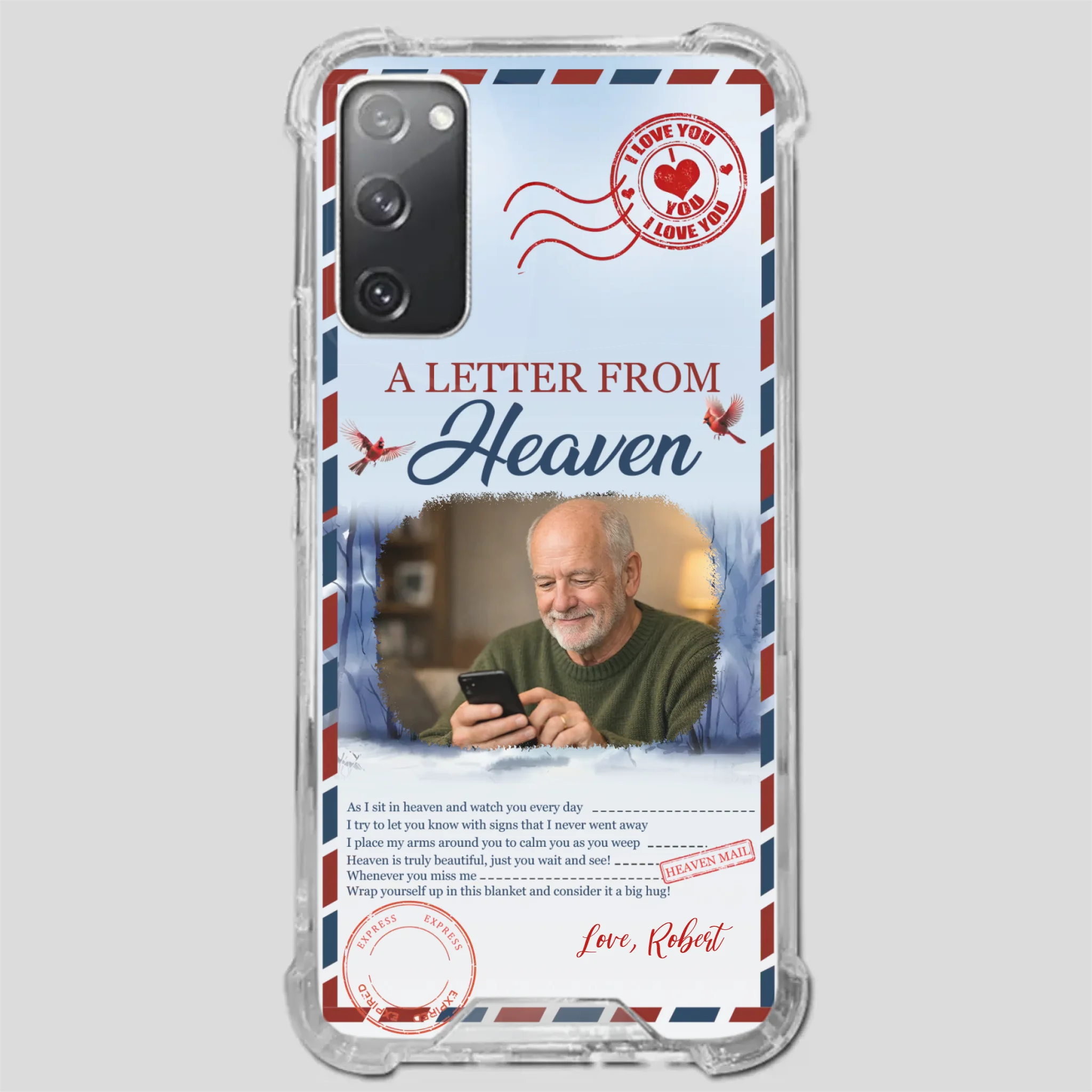 Grandpa “A Letter From Heaven” Phone Case – Custom Memorial Keepsake - 89Prints