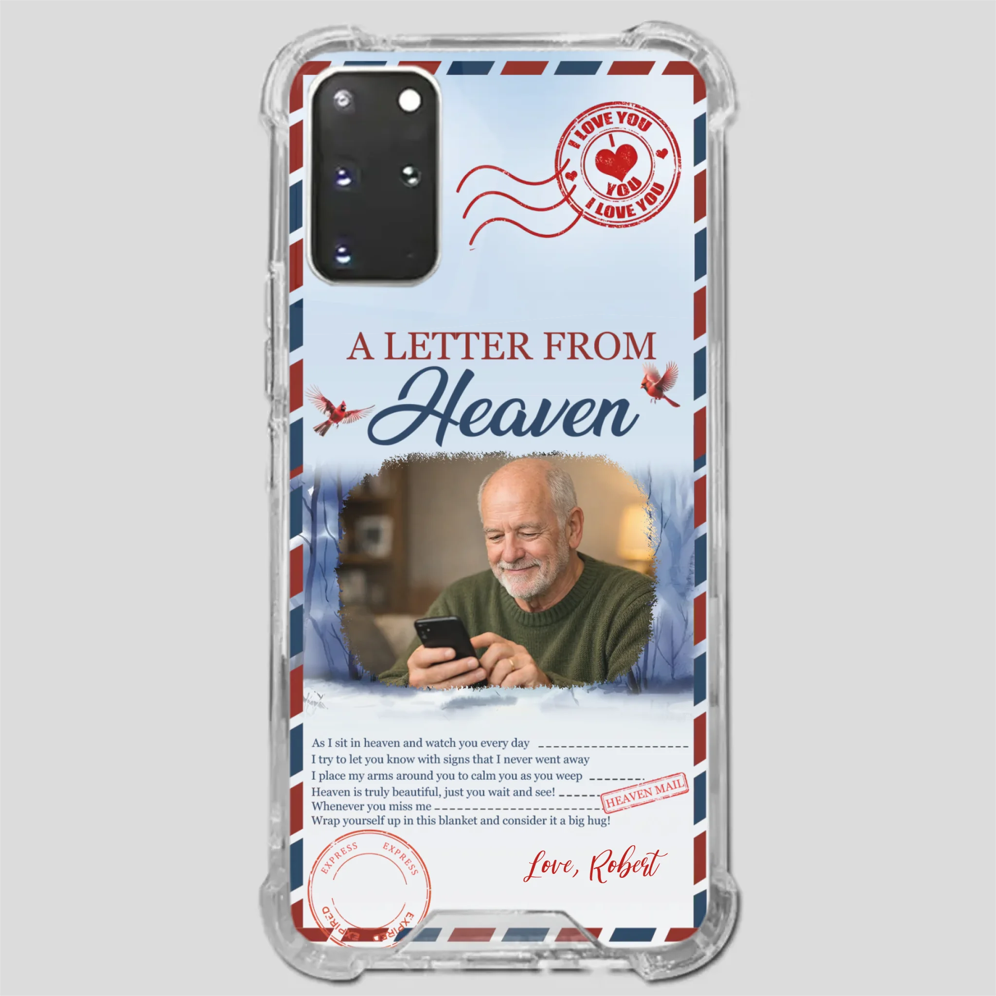Grandpa “A Letter From Heaven” Phone Case – Custom Memorial Keepsake - 89Prints