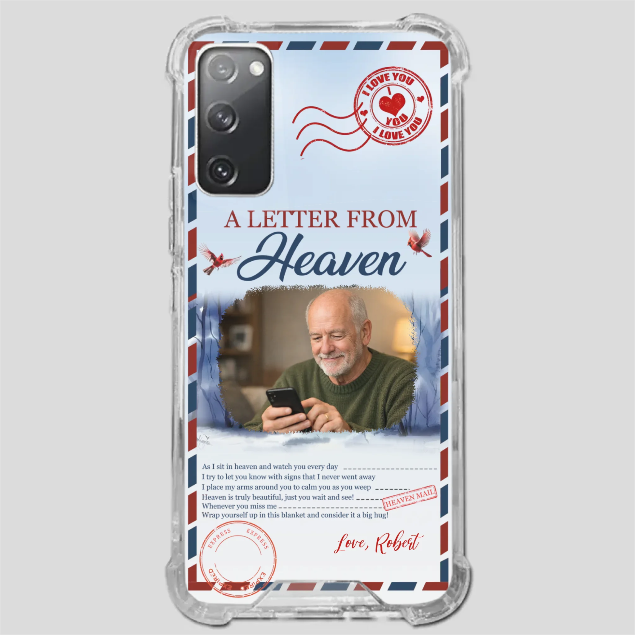 Grandpa “A Letter From Heaven” Phone Case – Custom Memorial Keepsake - 89Prints