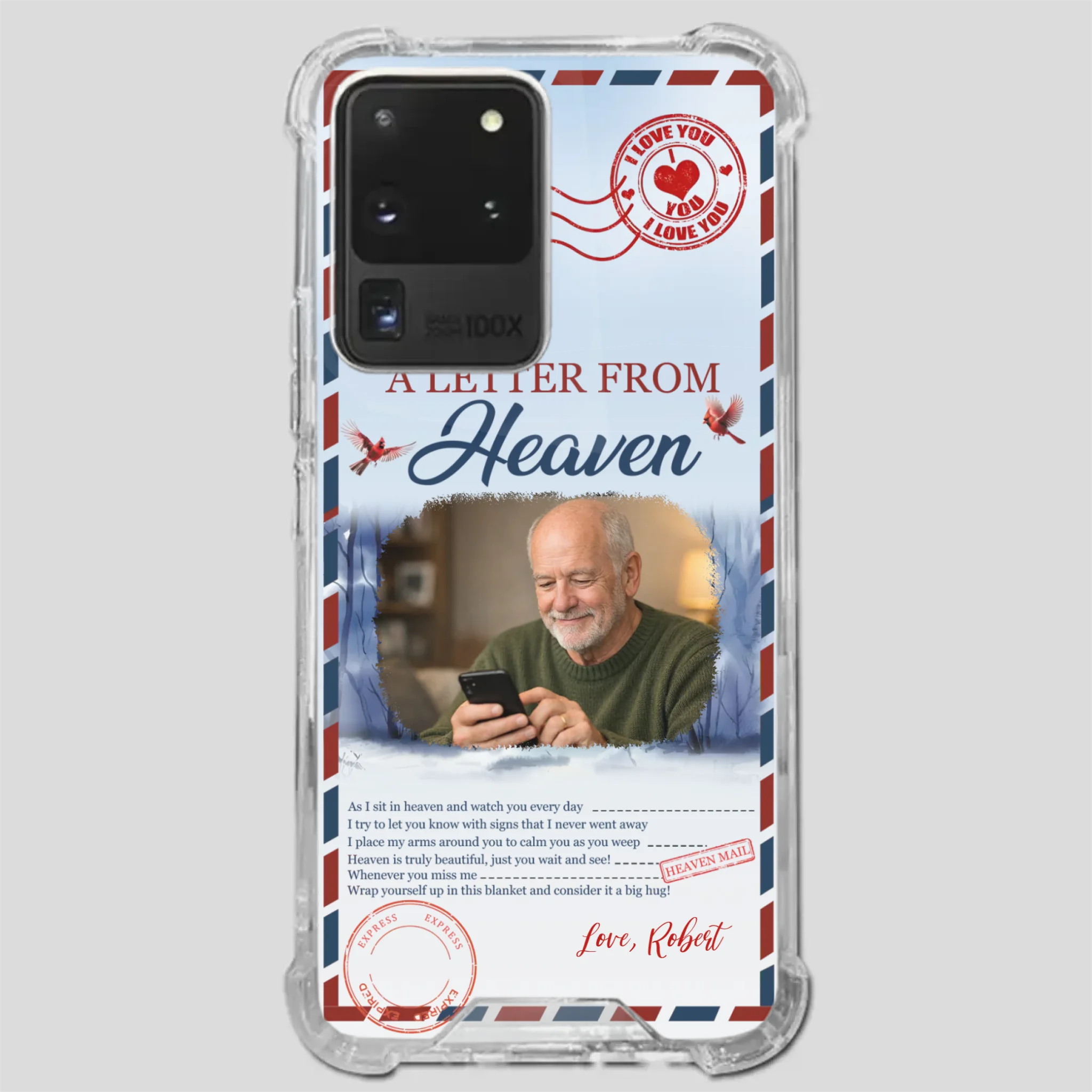 Grandpa “A Letter From Heaven” Phone Case – Custom Memorial Keepsake - 89Prints