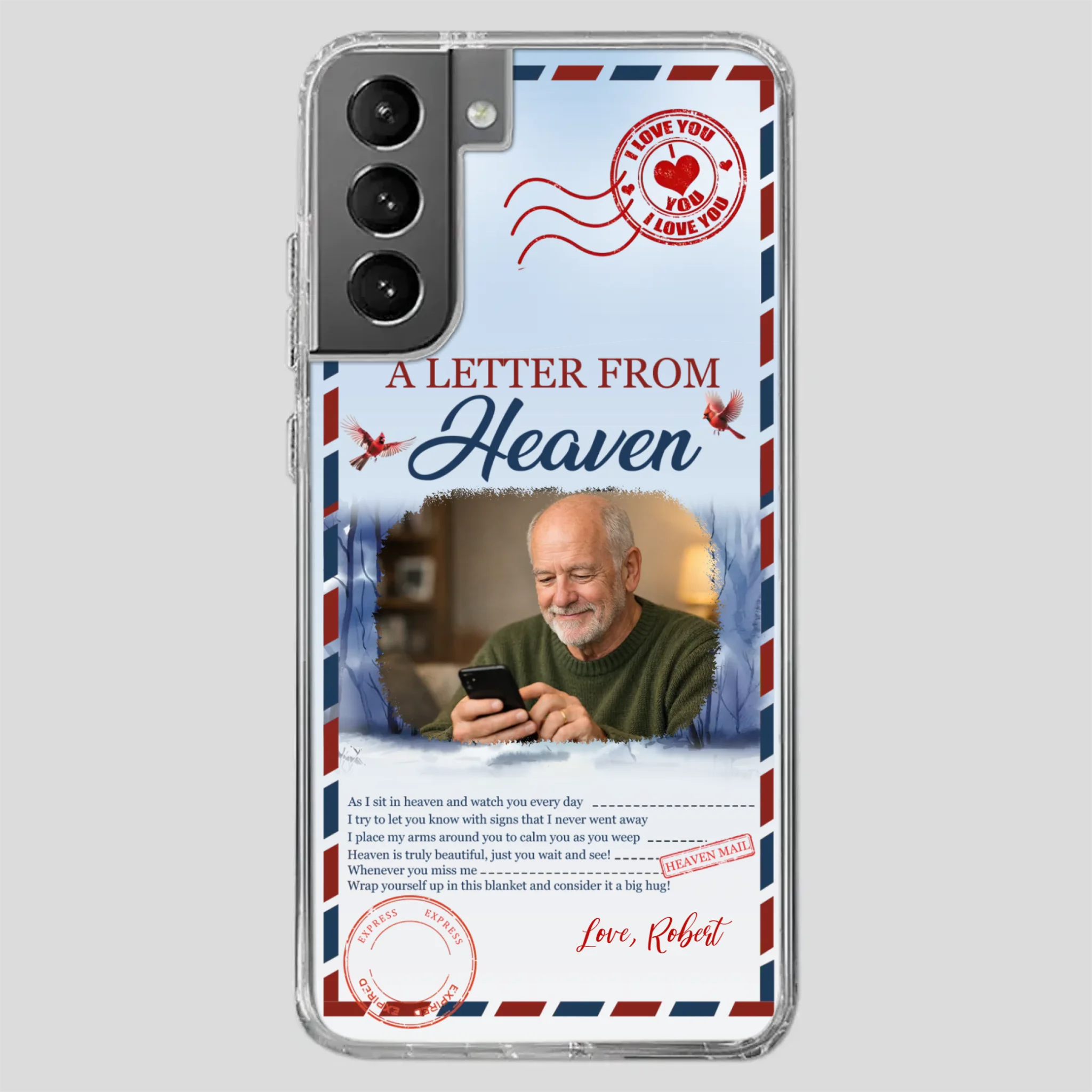Grandpa “A Letter From Heaven” Phone Case – Custom Memorial Keepsake - 89Prints