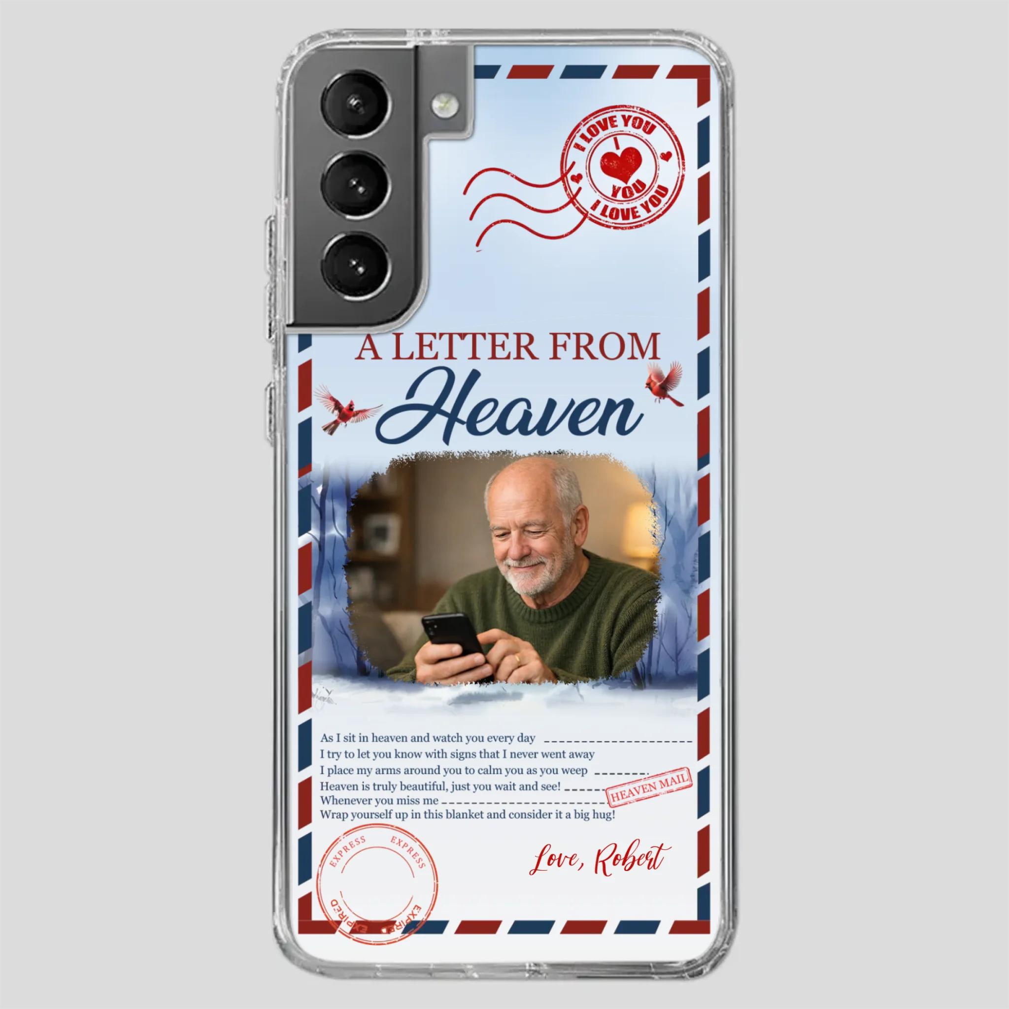 Grandpa “A Letter From Heaven” Phone Case – Custom Memorial Keepsake - 89Prints