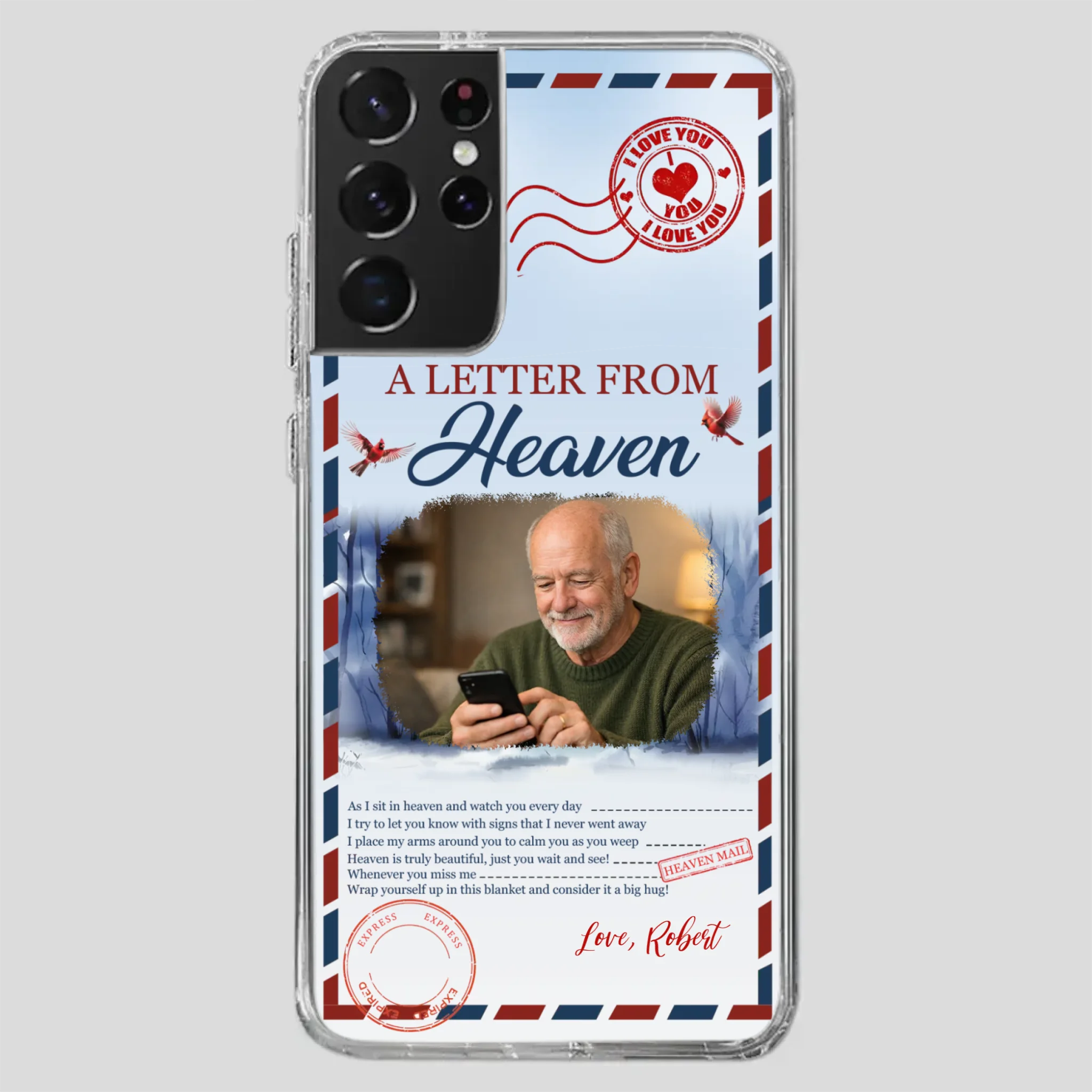 Grandpa “A Letter From Heaven” Phone Case – Custom Memorial Keepsake - 89Prints