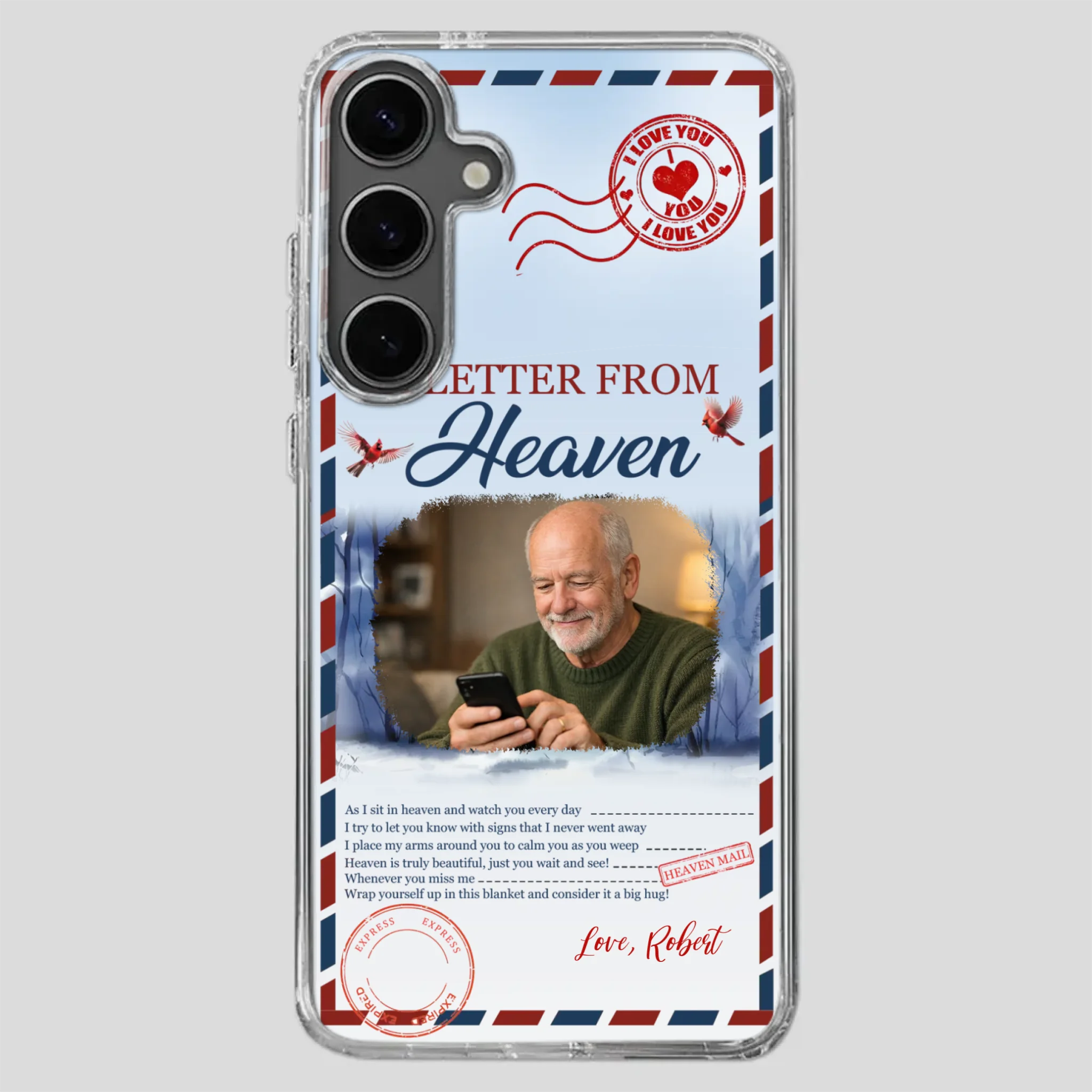 Grandpa “A Letter From Heaven” Phone Case – Custom Memorial Keepsake - 89Prints