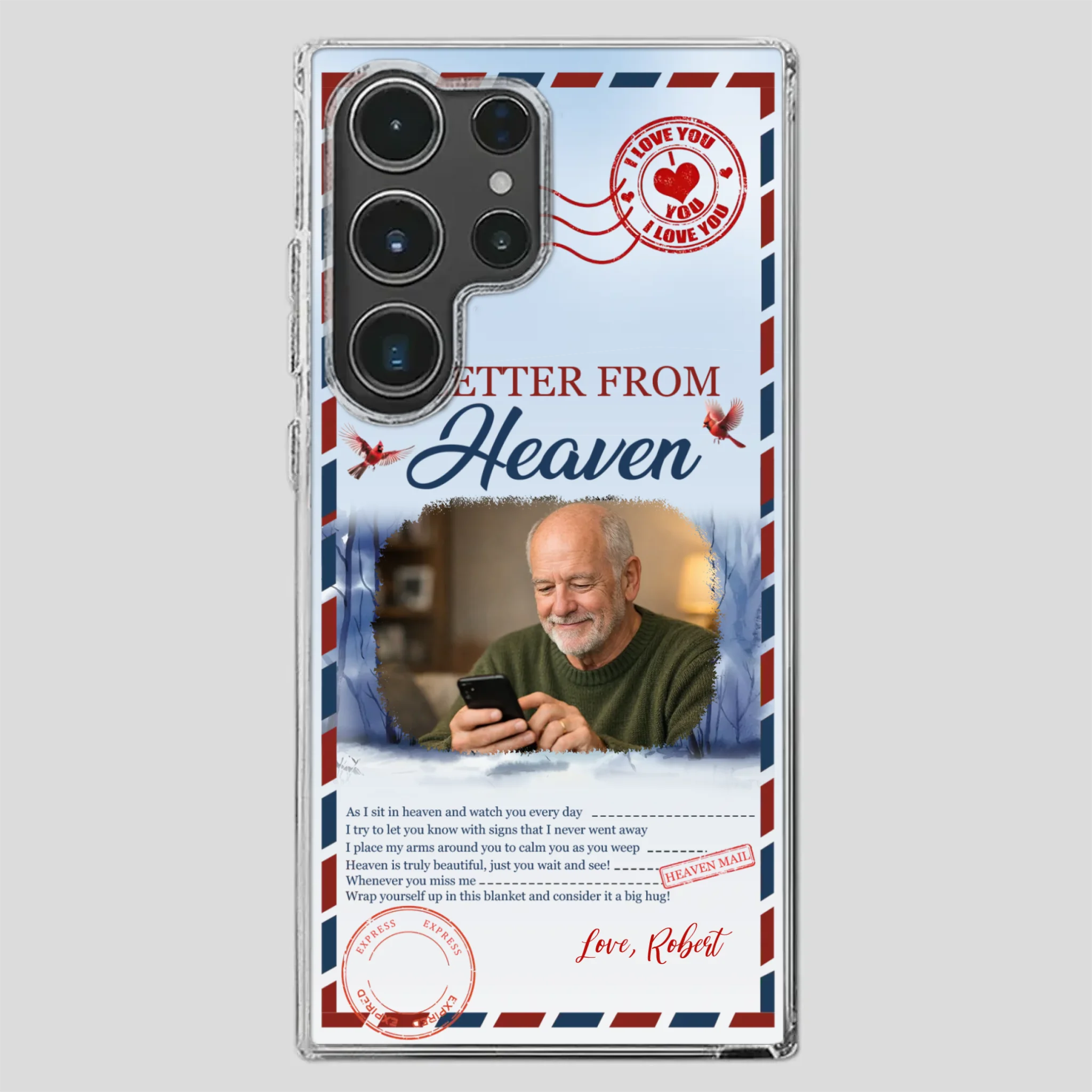Grandpa “A Letter From Heaven” Phone Case – Custom Memorial Keepsake - 89Prints