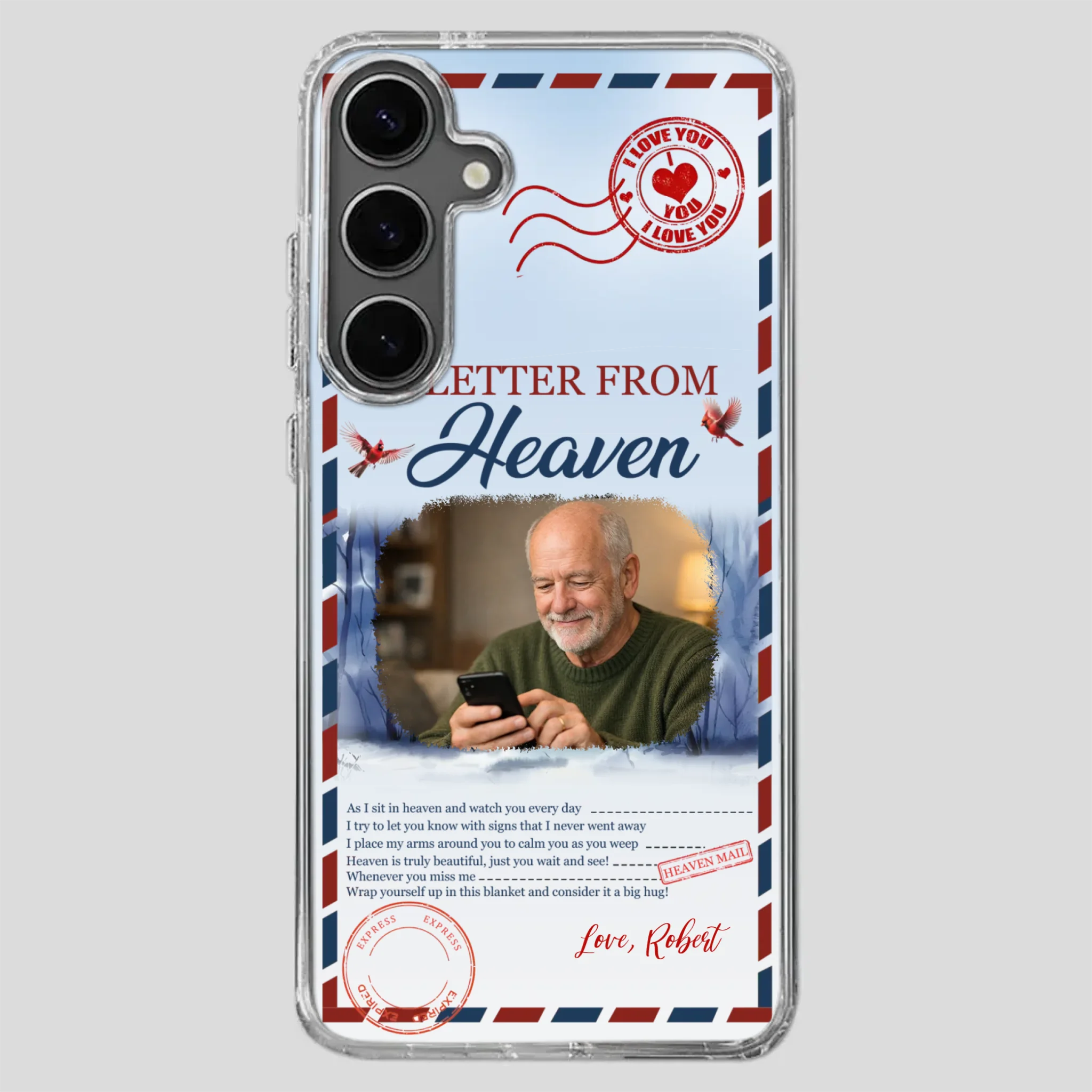 Grandpa “A Letter From Heaven” Phone Case – Custom Memorial Keepsake - 89Prints