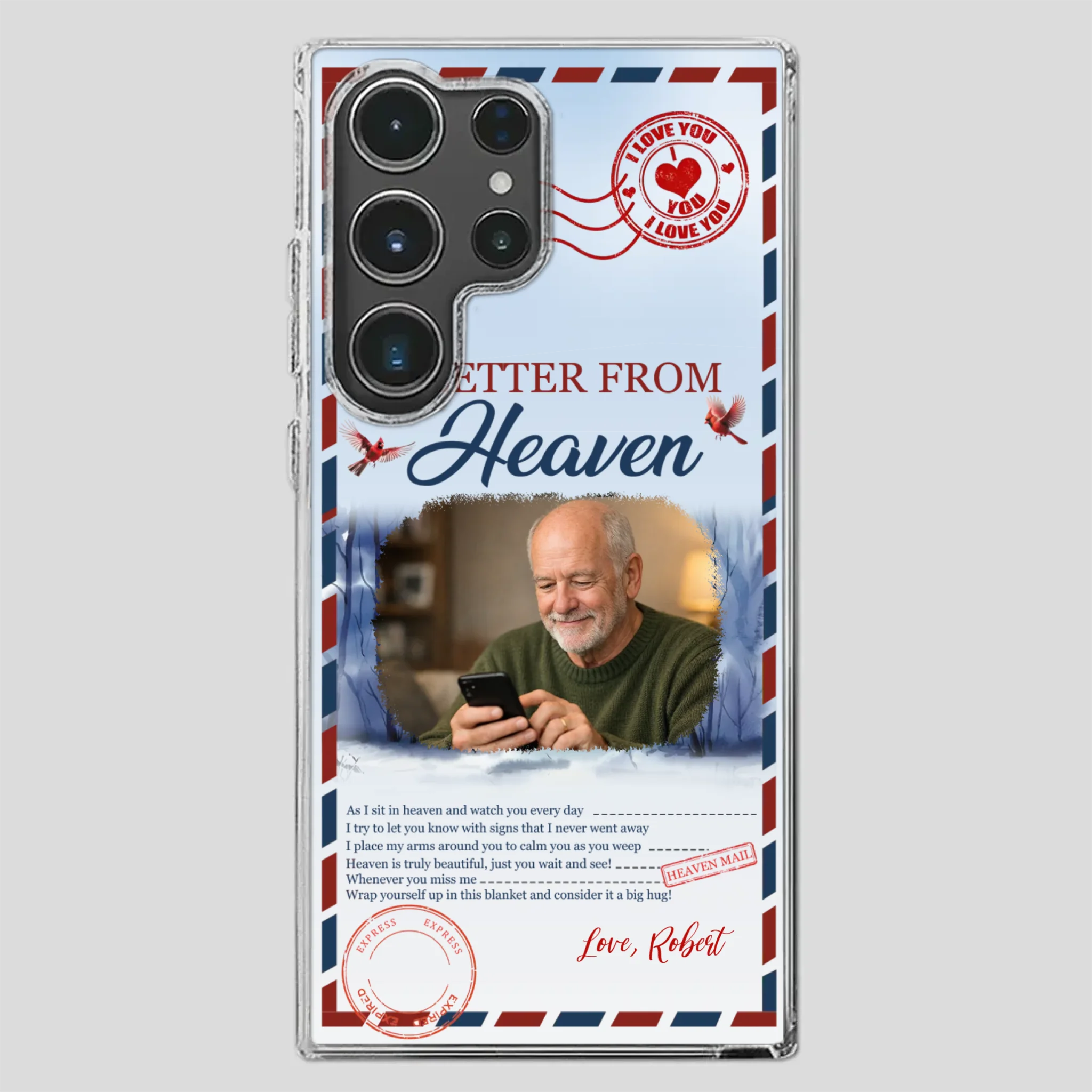 Grandpa “A Letter From Heaven” Phone Case – Custom Memorial Keepsake - 89Prints