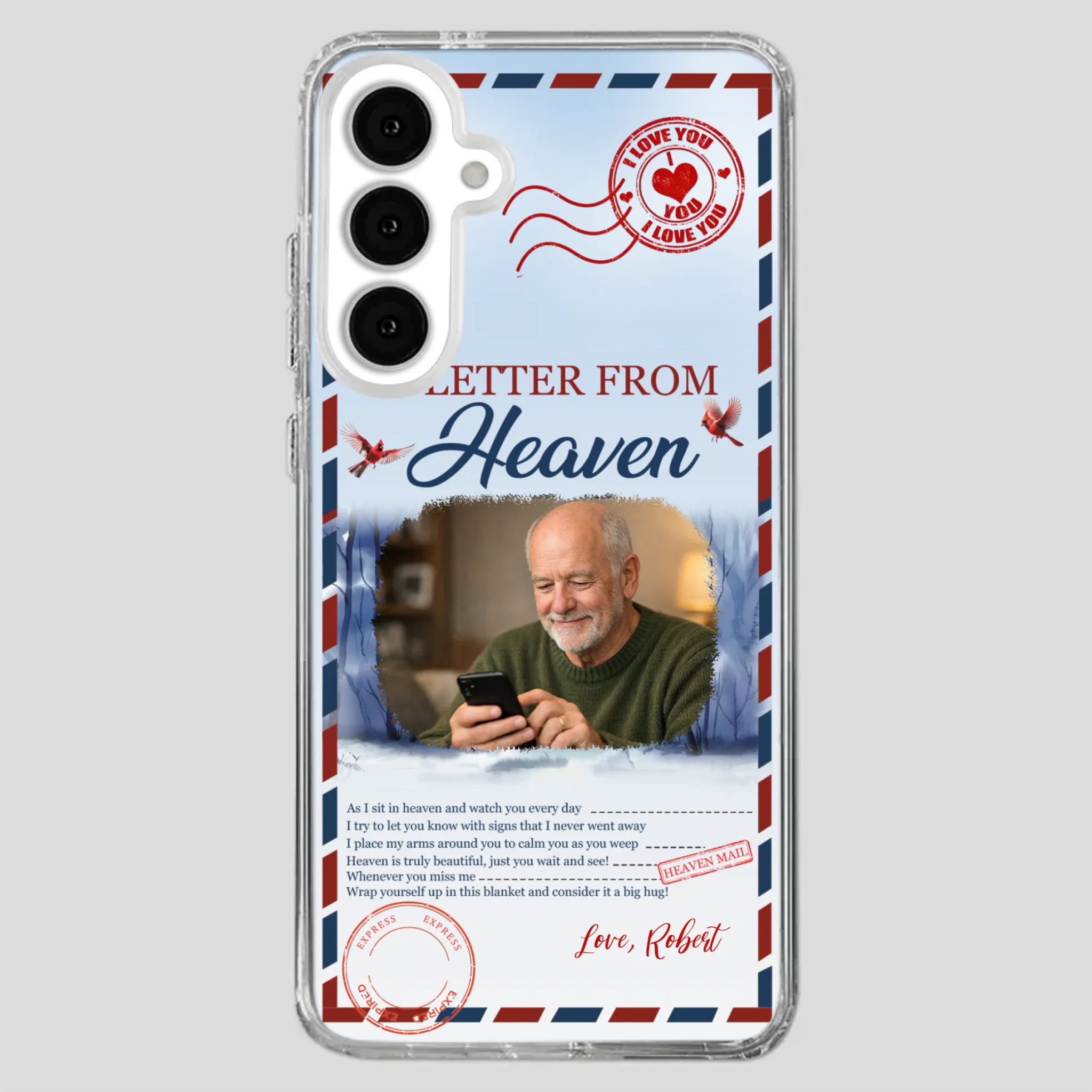 Grandpa “A Letter From Heaven” Phone Case – Custom Memorial Keepsake - 89Prints