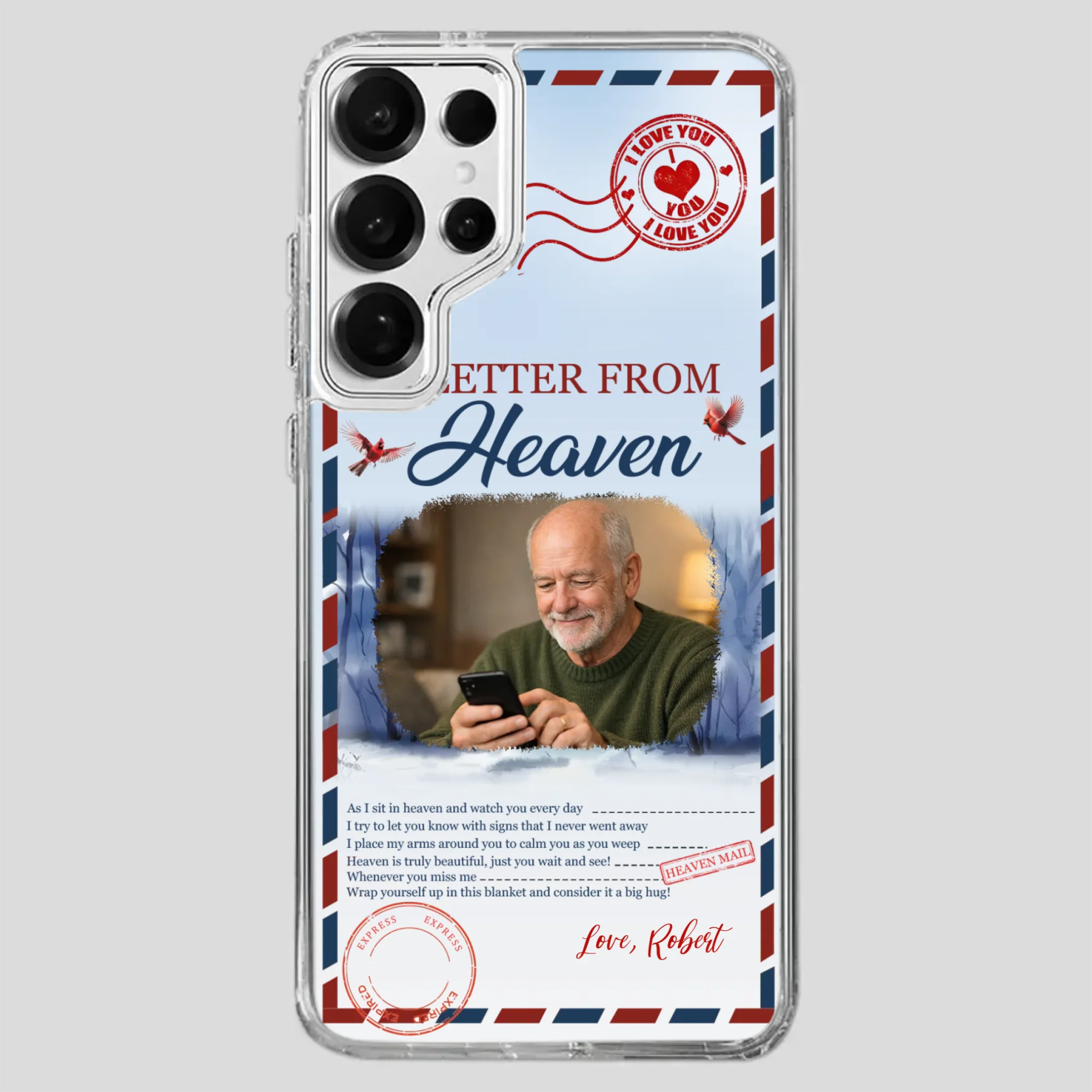 Grandpa “A Letter From Heaven” Phone Case – Custom Memorial Keepsake - 89Prints