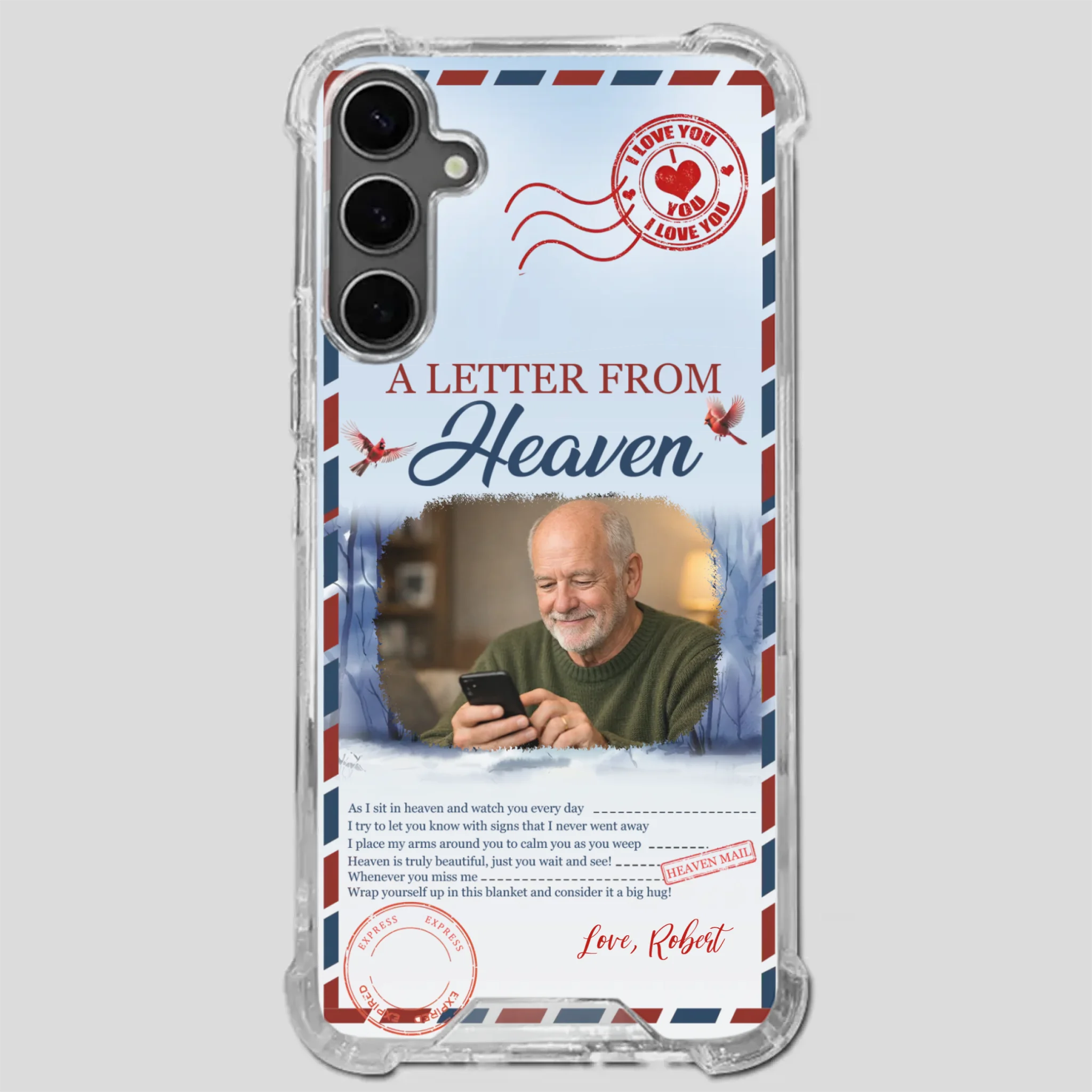 Grandpa “A Letter From Heaven” Phone Case – Custom Memorial Keepsake - 89Prints