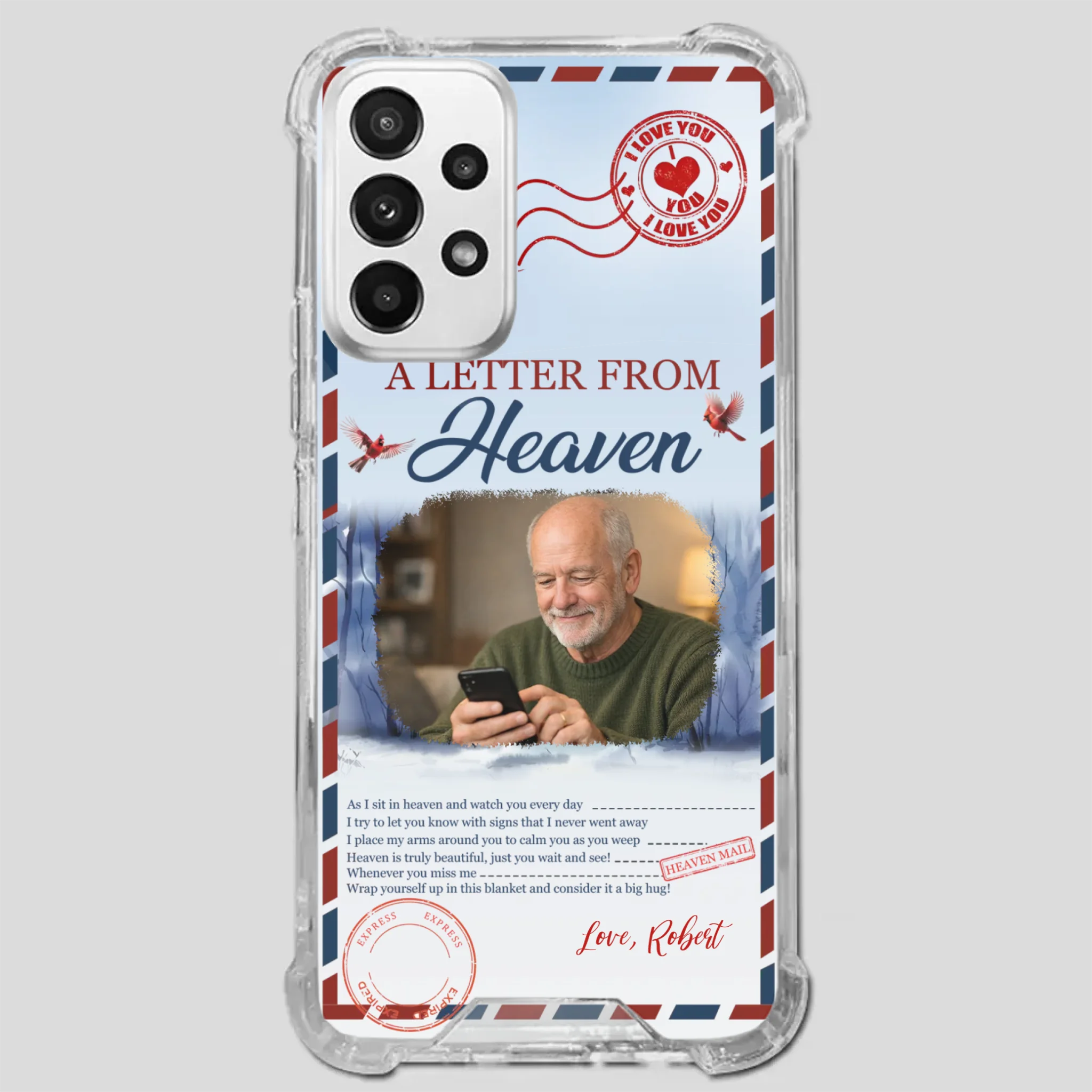 Grandpa “A Letter From Heaven” Phone Case – Custom Memorial Keepsake - 89Prints